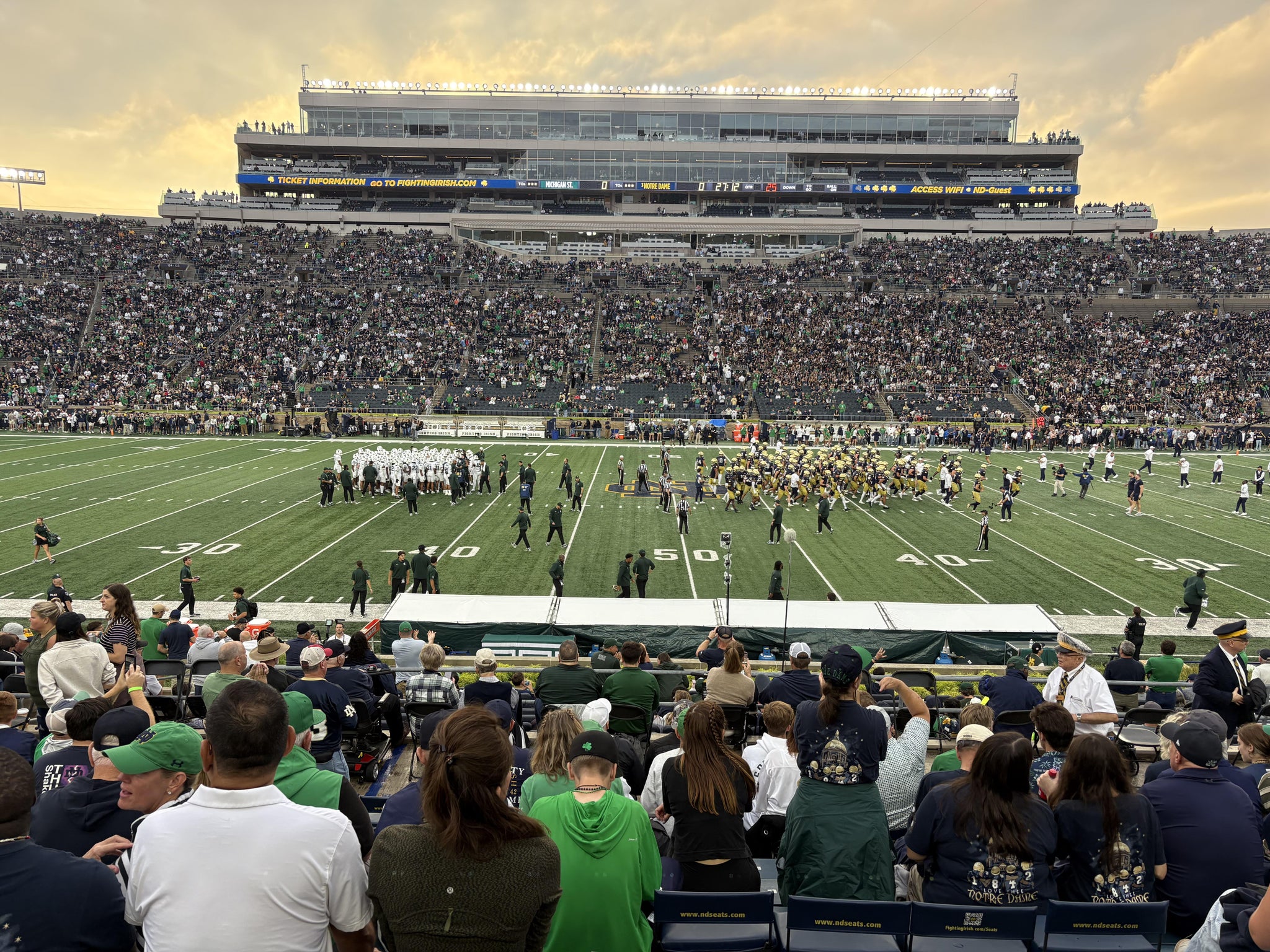 Real Fan View taken from Section 10 at Notre Dame Stadium by Ronald F