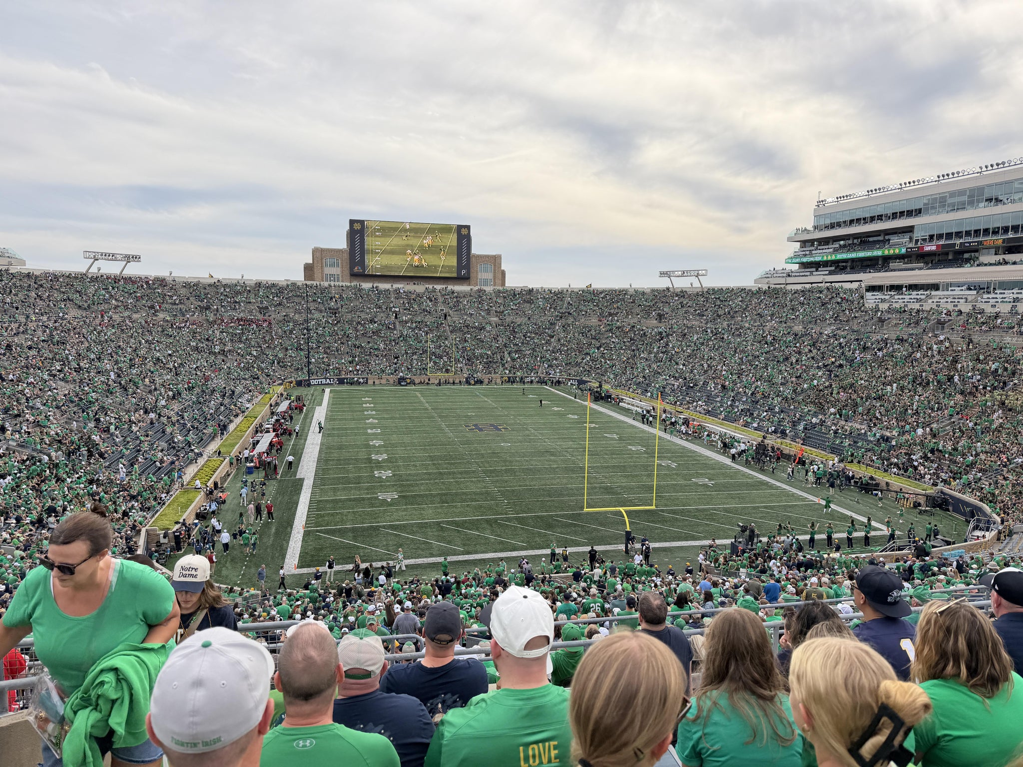 Real Fan View taken from Section 102 at Notre Dame Stadium by Rick P