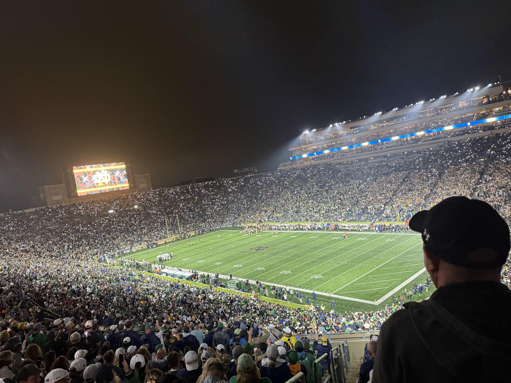 Real Fan View taken from Section 105 at Notre Dame Stadium by Heather L