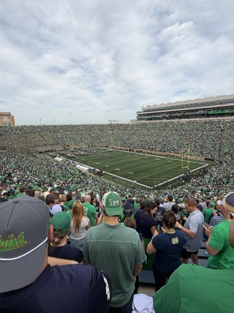 Real Fan View taken from Section 123 at Notre Dame Stadium by Anonymous User