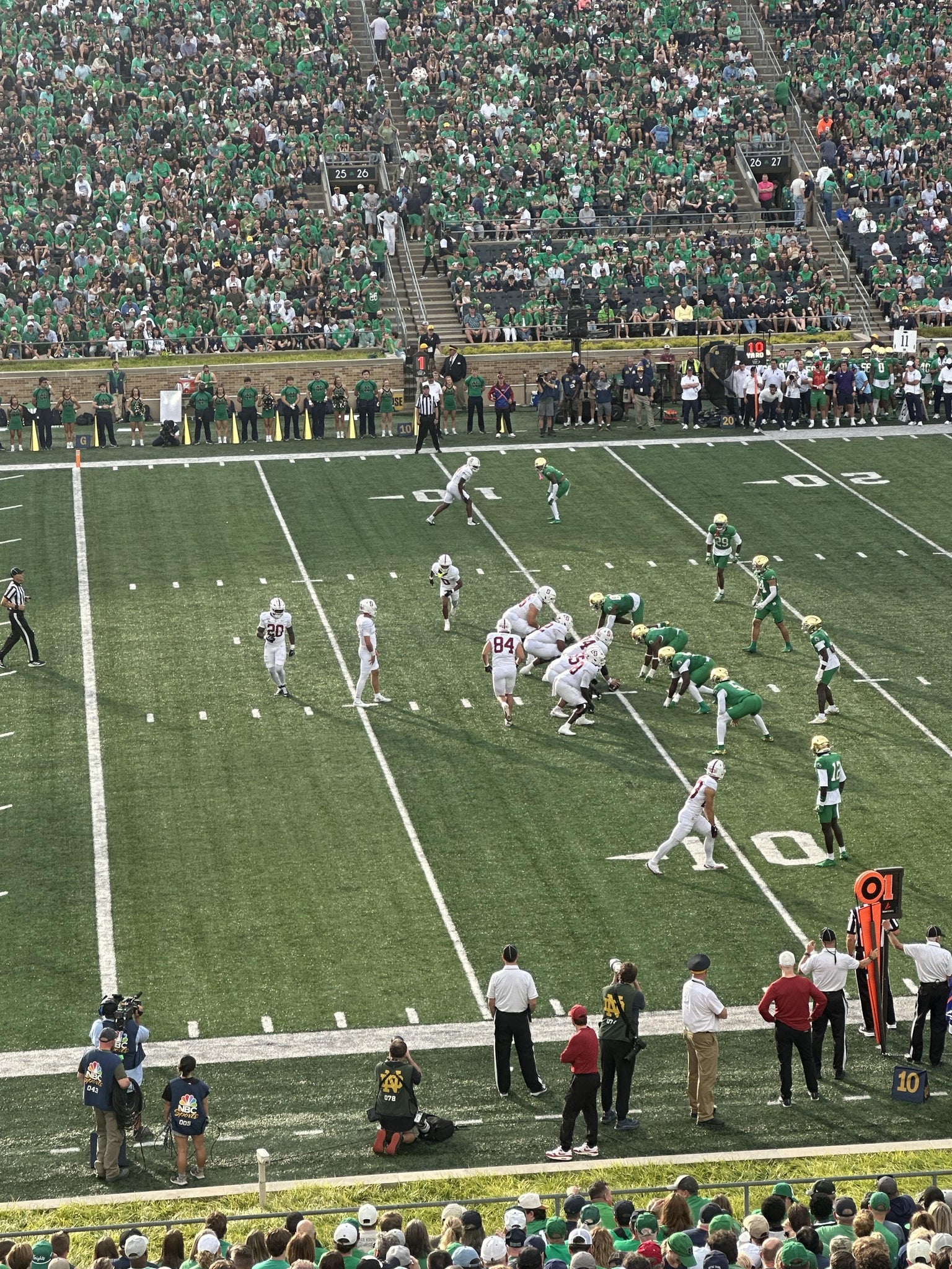 Real Fan View taken from Section 13 at Notre Dame Stadium by Warren H