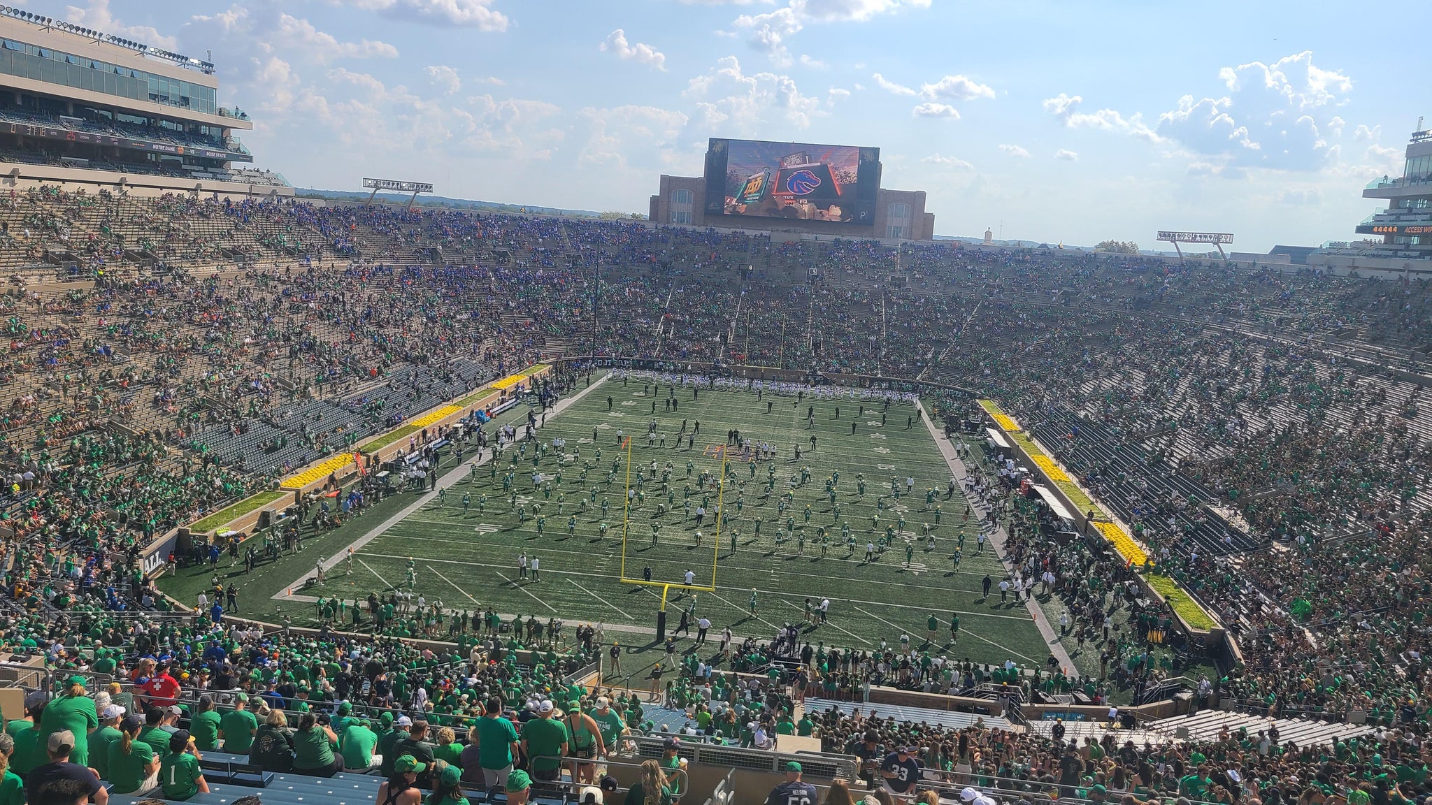 Real Fan View taken from Section 136 at Notre Dame Stadium by Chris S