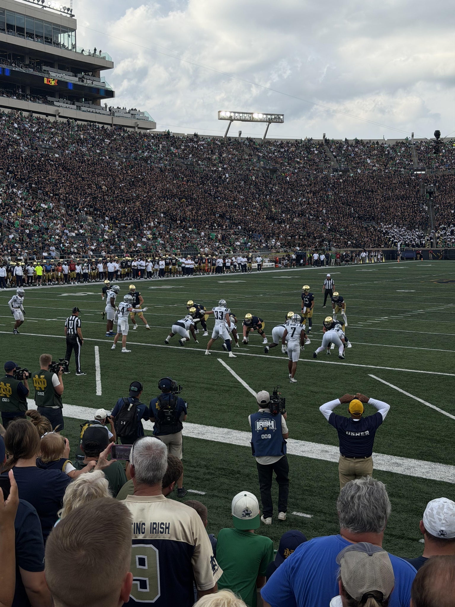 Real Fan View taken from Section 17 at Notre Dame Stadium by Mary M