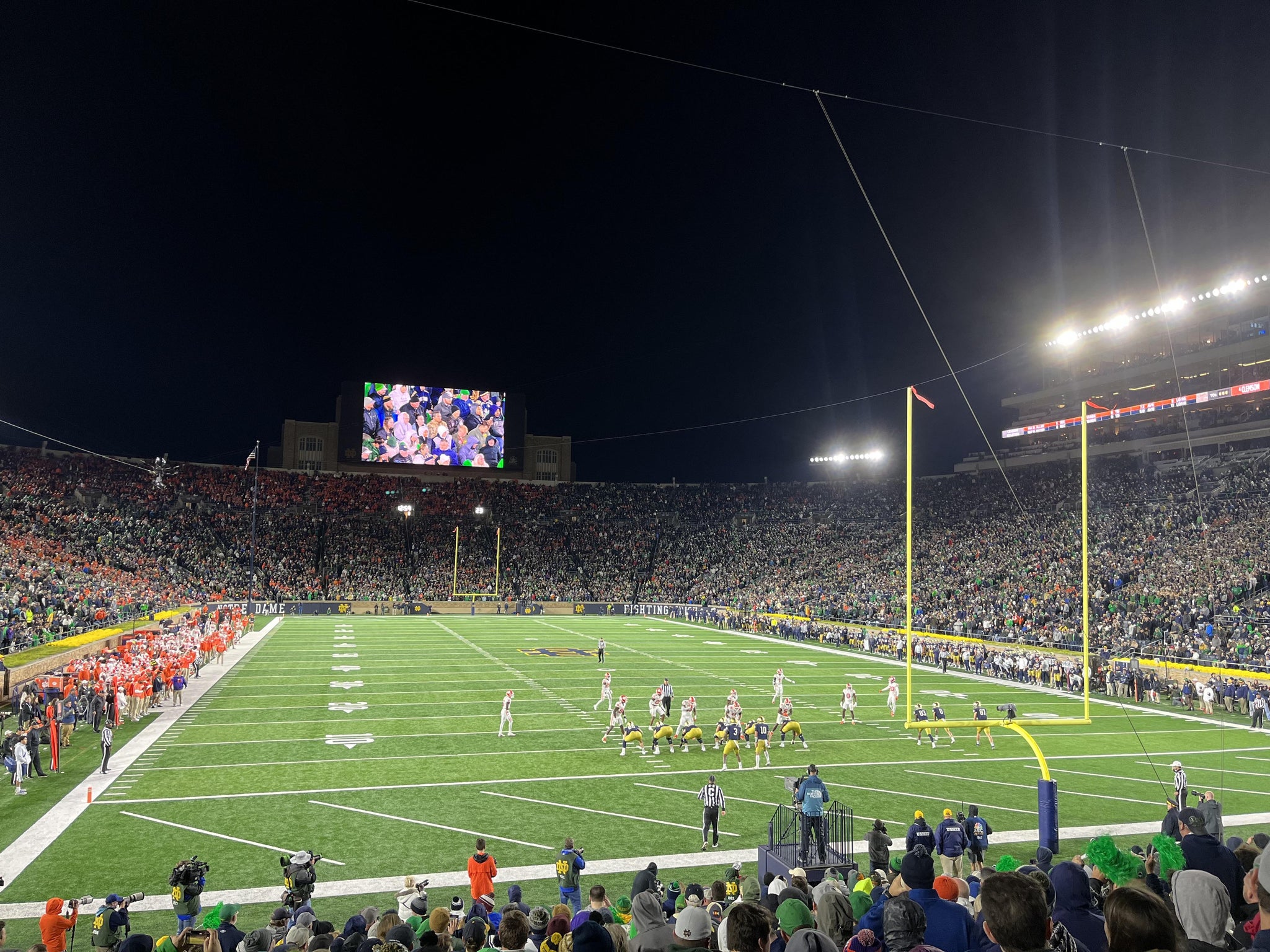 Real Fan View taken from Section 2 at Notre Dame Stadium by Brendan H