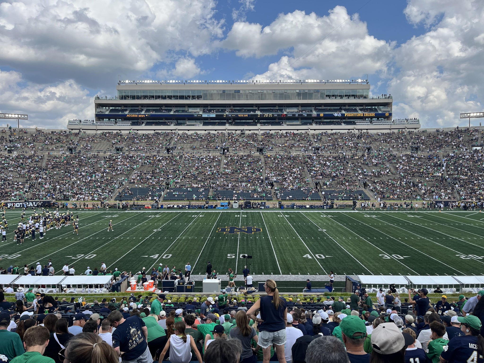 Real Fan View taken from Section 28 at Notre Dame Stadium by Mark P