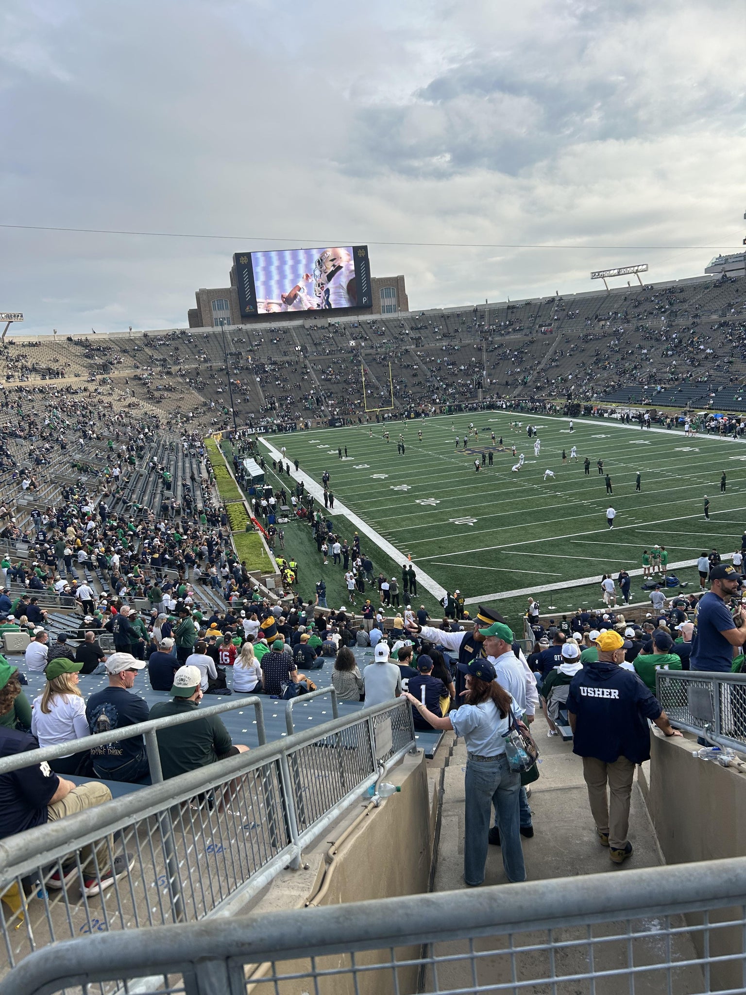 Real Fan View taken from Section 3 at Notre Dame Stadium by Maryann H