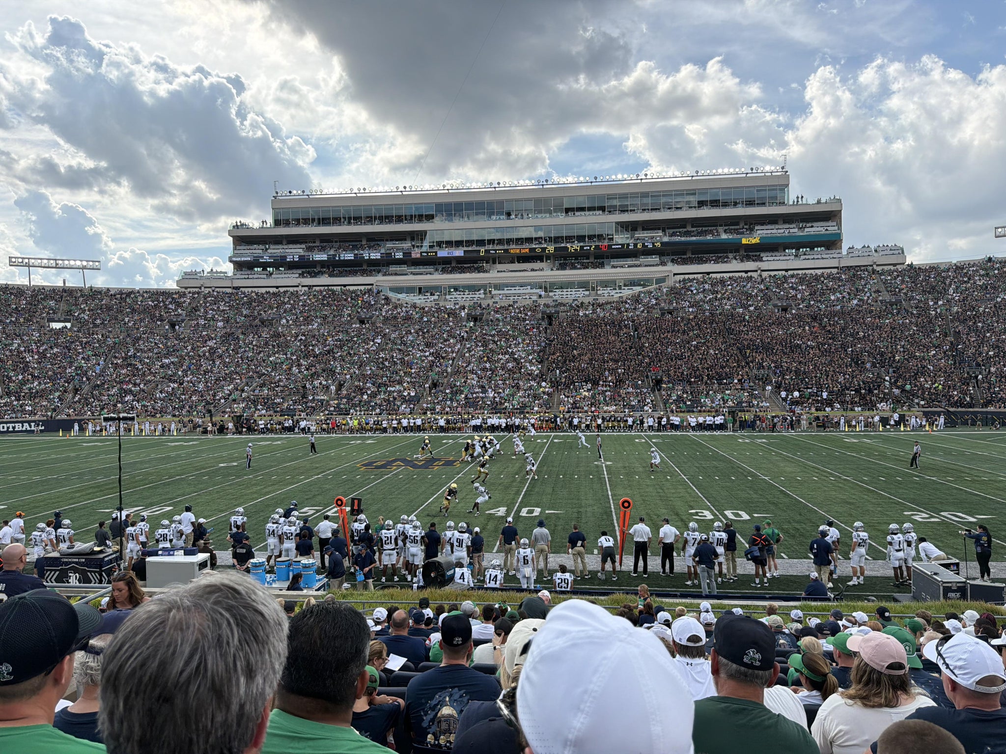 Real Fan View taken from Section 9 at Notre Dame Stadium by Nick H