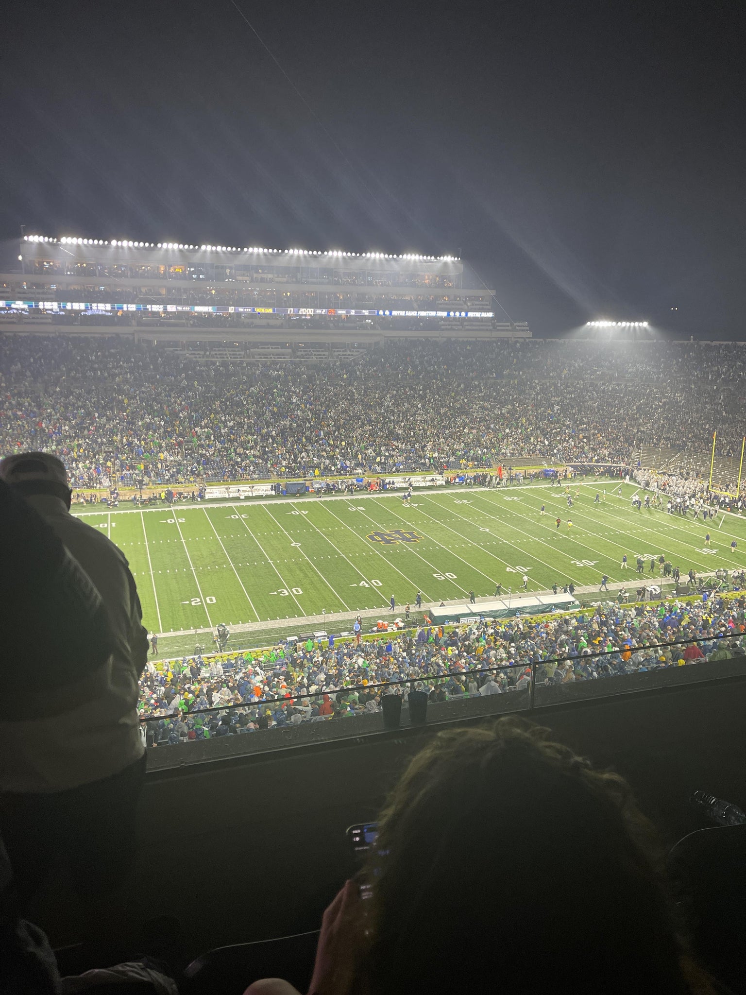 Real Fan View taken from Corbett Club 712 at Notre Dame Stadium by Anonymous User