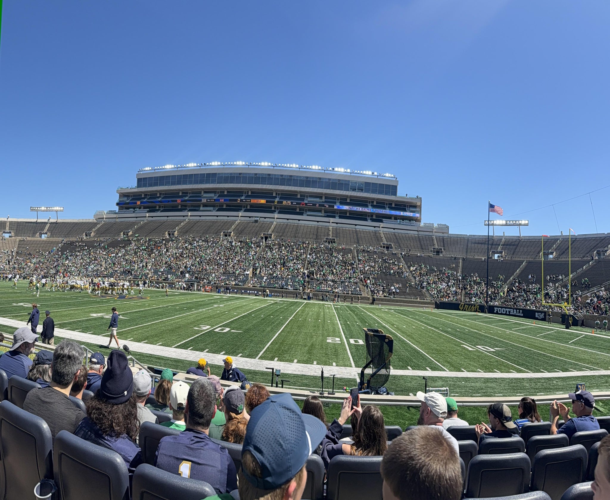 Real Fan View taken from Preferred Seating 26 at Notre Dame Stadium by Anonymous User