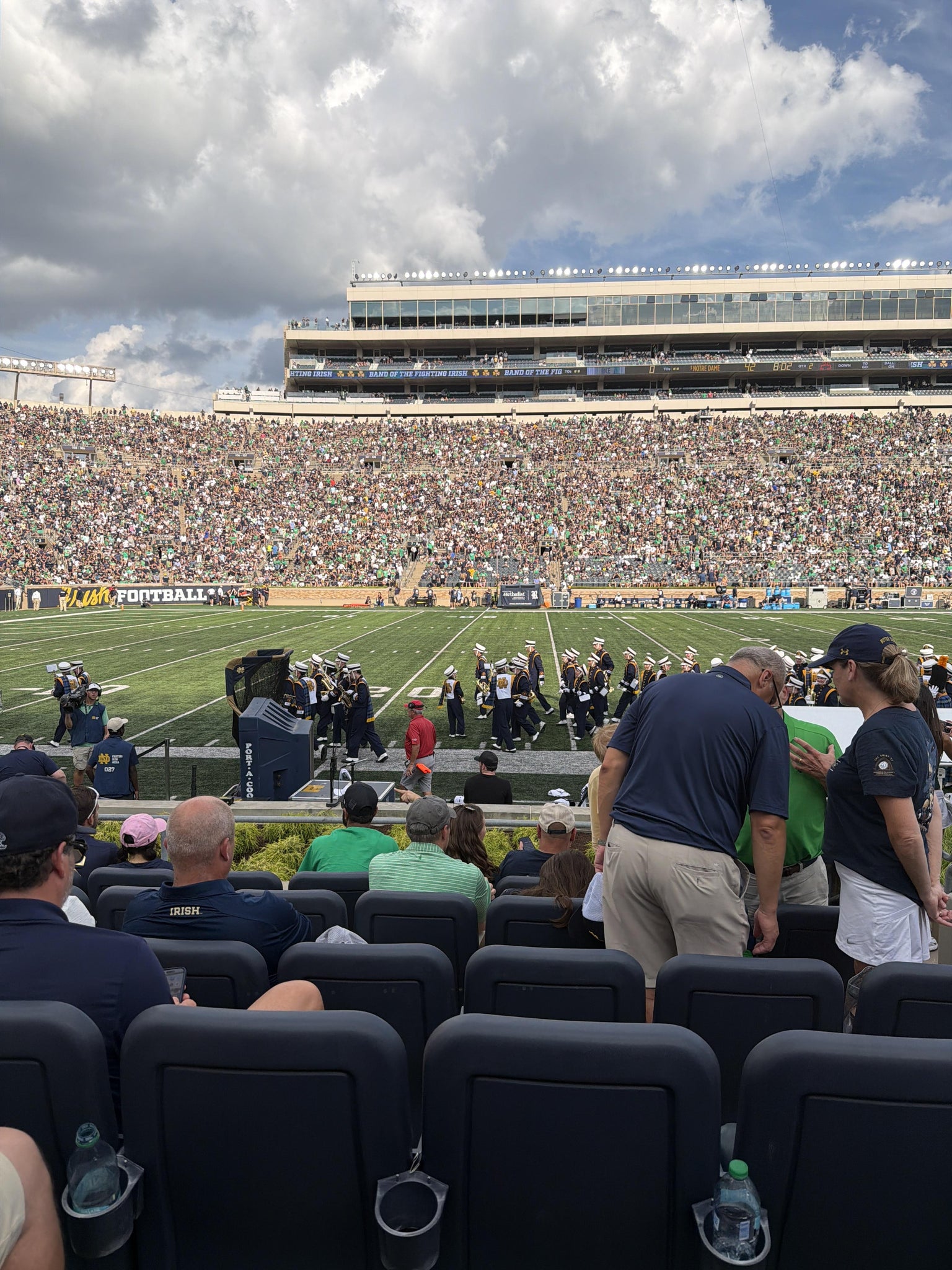 Real Fan View taken from Preferred Seating 30 at Notre Dame Stadium by Grant J