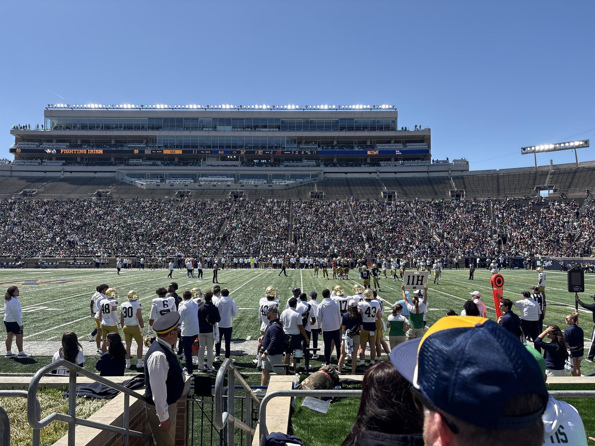 Real Fan View taken from Preferred Seating 8 at Notre Dame Stadium by Kaitlin T