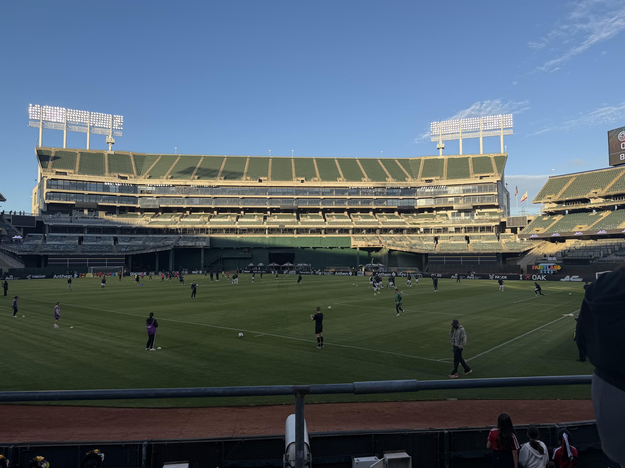 Real Fan View taken from Front 117 at Oakland Coliseum by Warren W