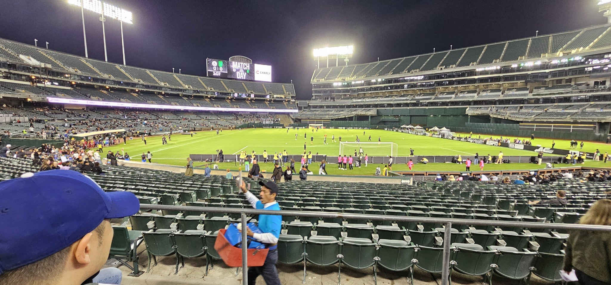 Real Fan View taken from Rear 112 at Oakland Coliseum by Alex A