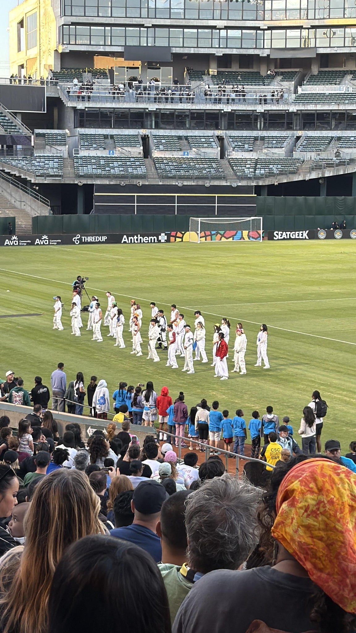 Vue réelle des fans prise de la Rear 118 au site Oakland Coliseum par Jeff F