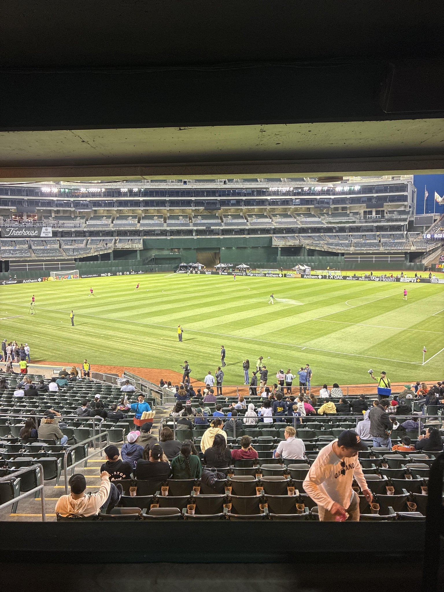 Real Fan View taken from Theater Box 118 R at Oakland Coliseum by Yumi S