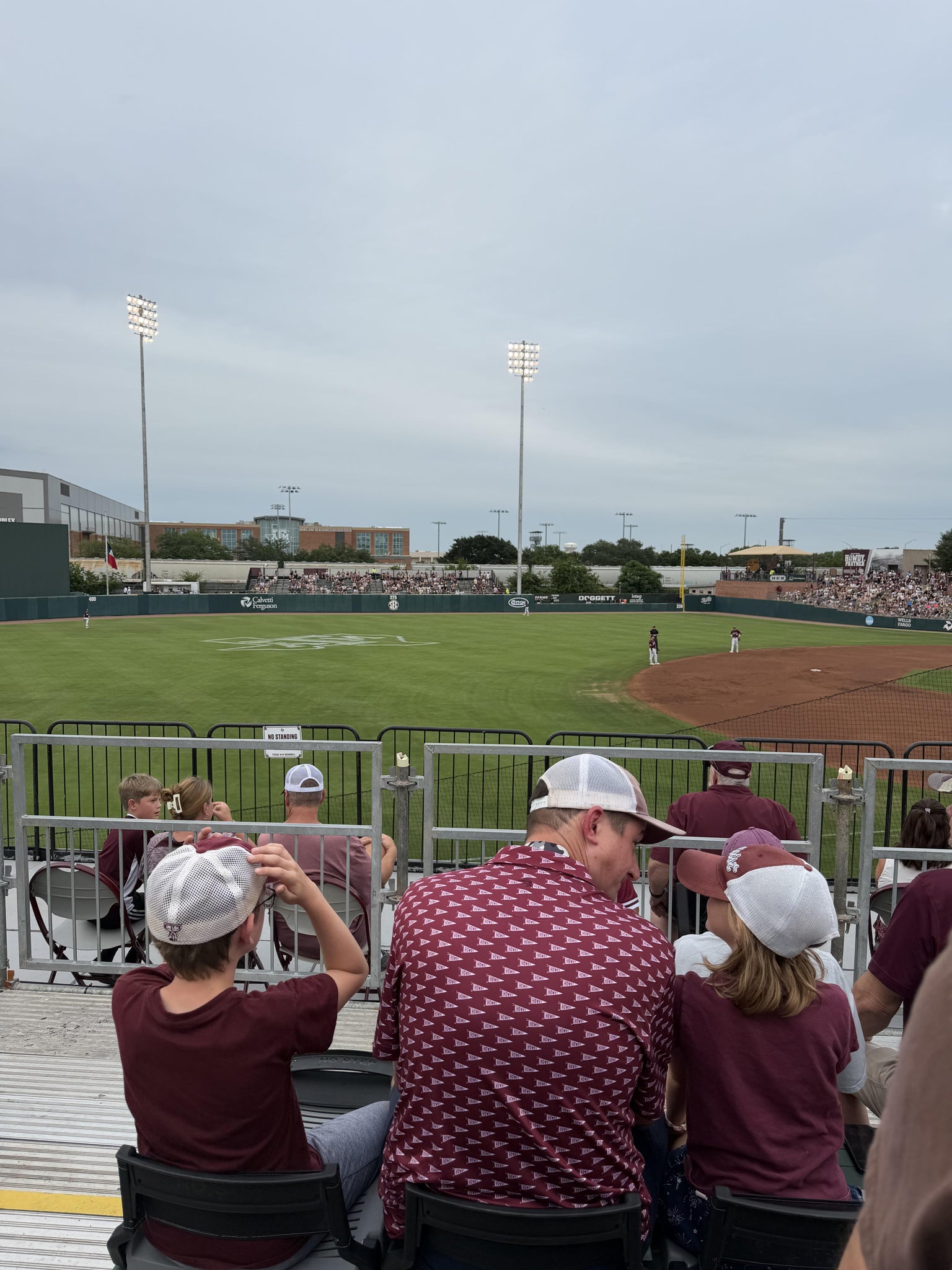 Real Fan View taken from Third Base Bleachers at Olsen Field at Blue Bell Park by Dena B