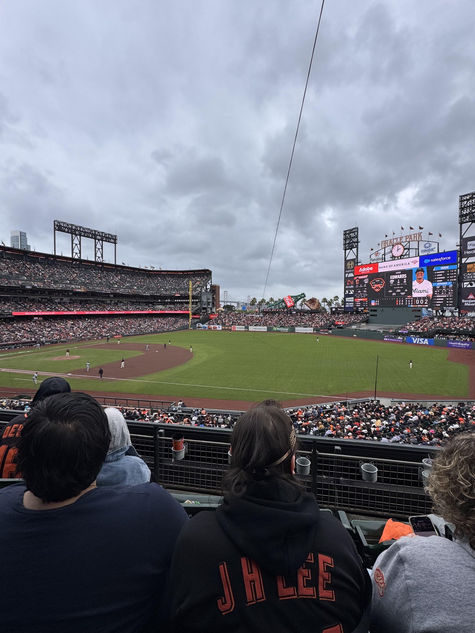 Real Fan View taken from Club Level 203 at Oracle Park by Rhiann A