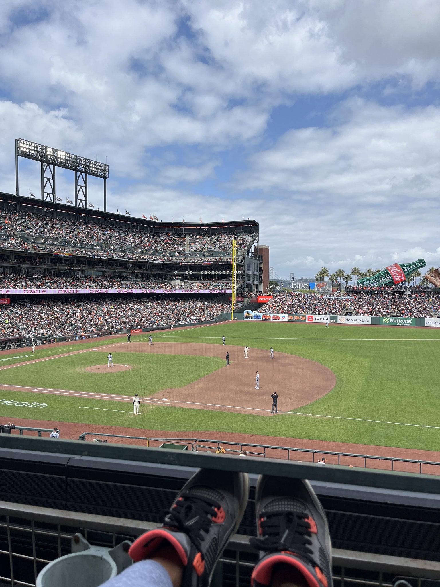 Real Fan View taken from Club Level 205 at Oracle Park by Diva D