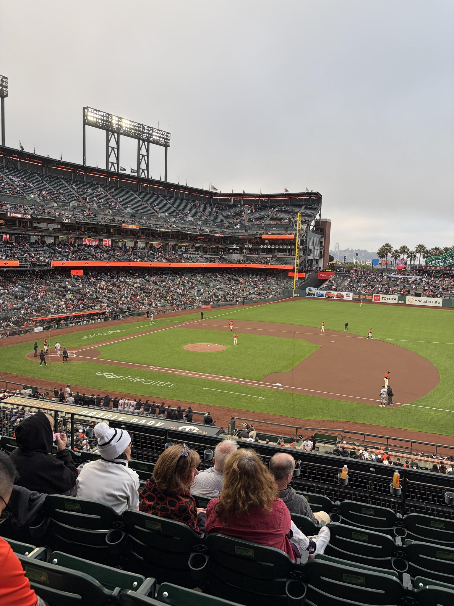Vue réelle des fans prise de la Club Level 207 au site Oracle Park par Anonymous User