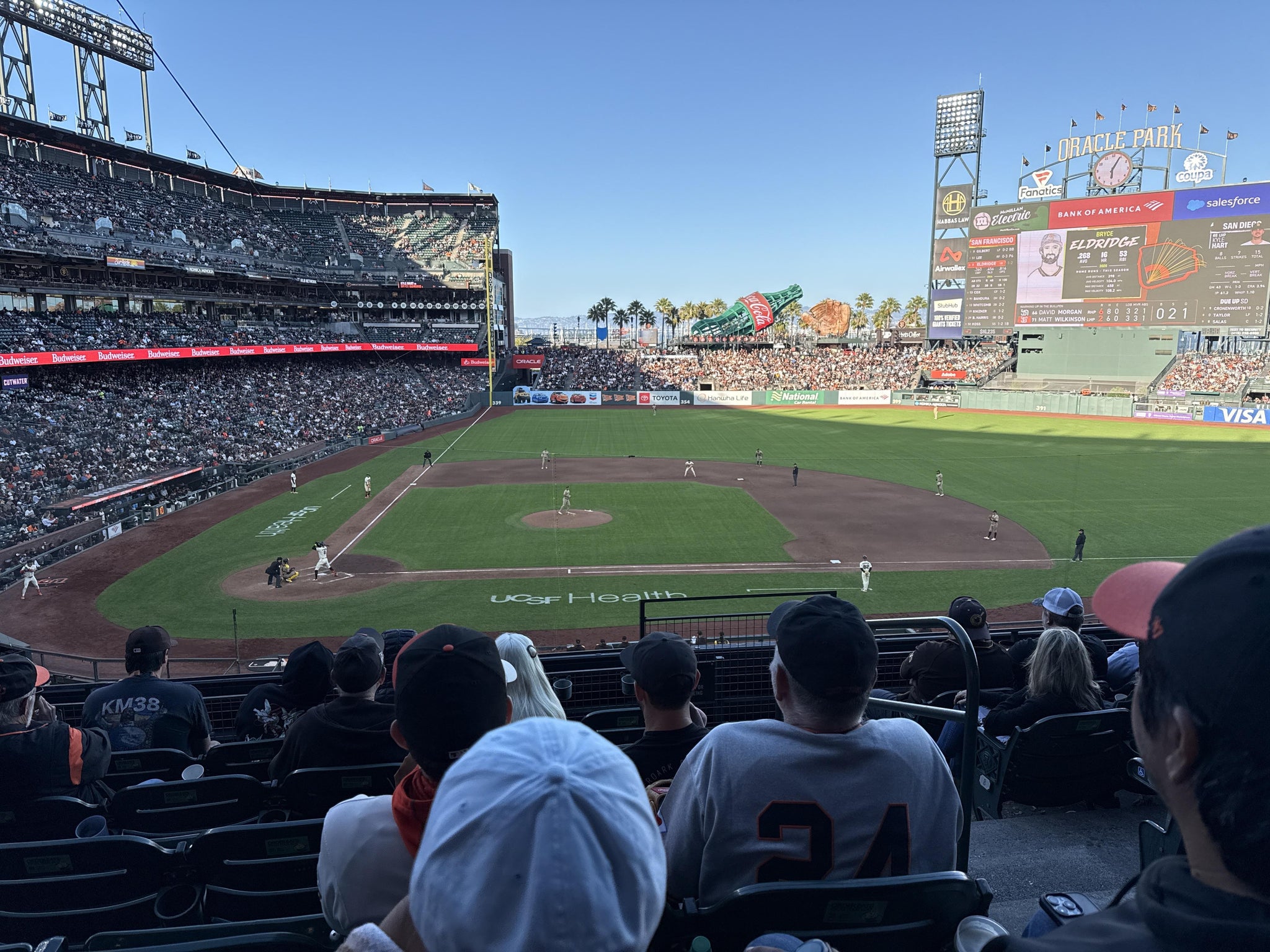 Real Fan View taken from Club Level 210 at Oracle Park by Cameron O