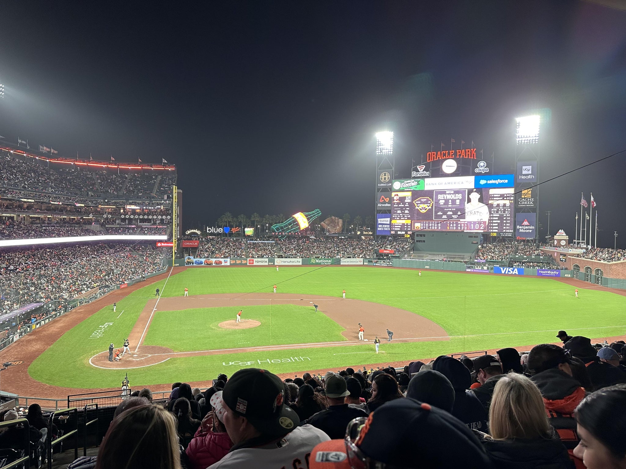 Real Fan View taken from Club Level 210 at Oracle Park by Dave R