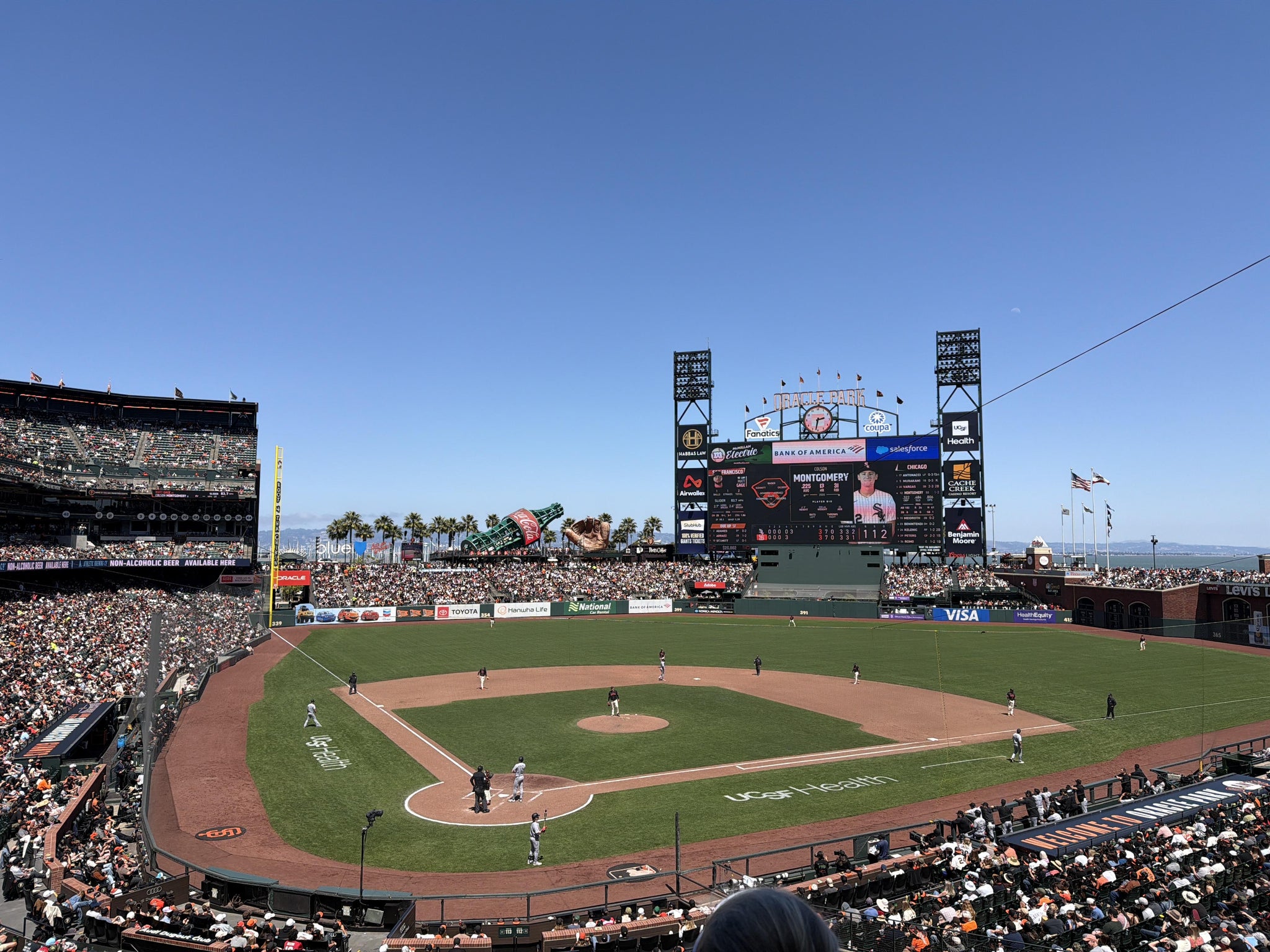 Real Fan View taken from Club Level 213 at Oracle Park by Abel A
