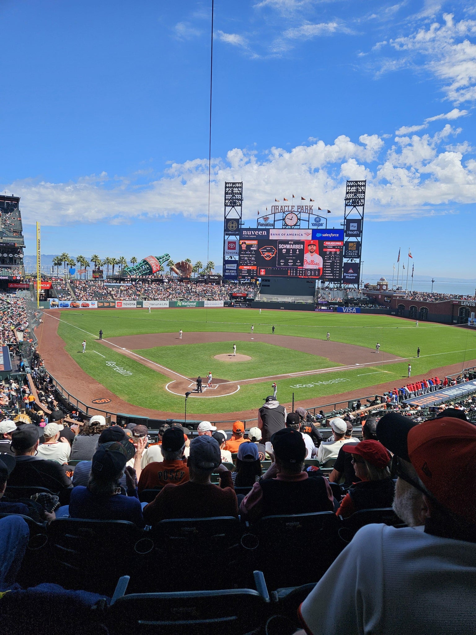 Real Fan View taken from Club Level 214 at Oracle Park by Robert L