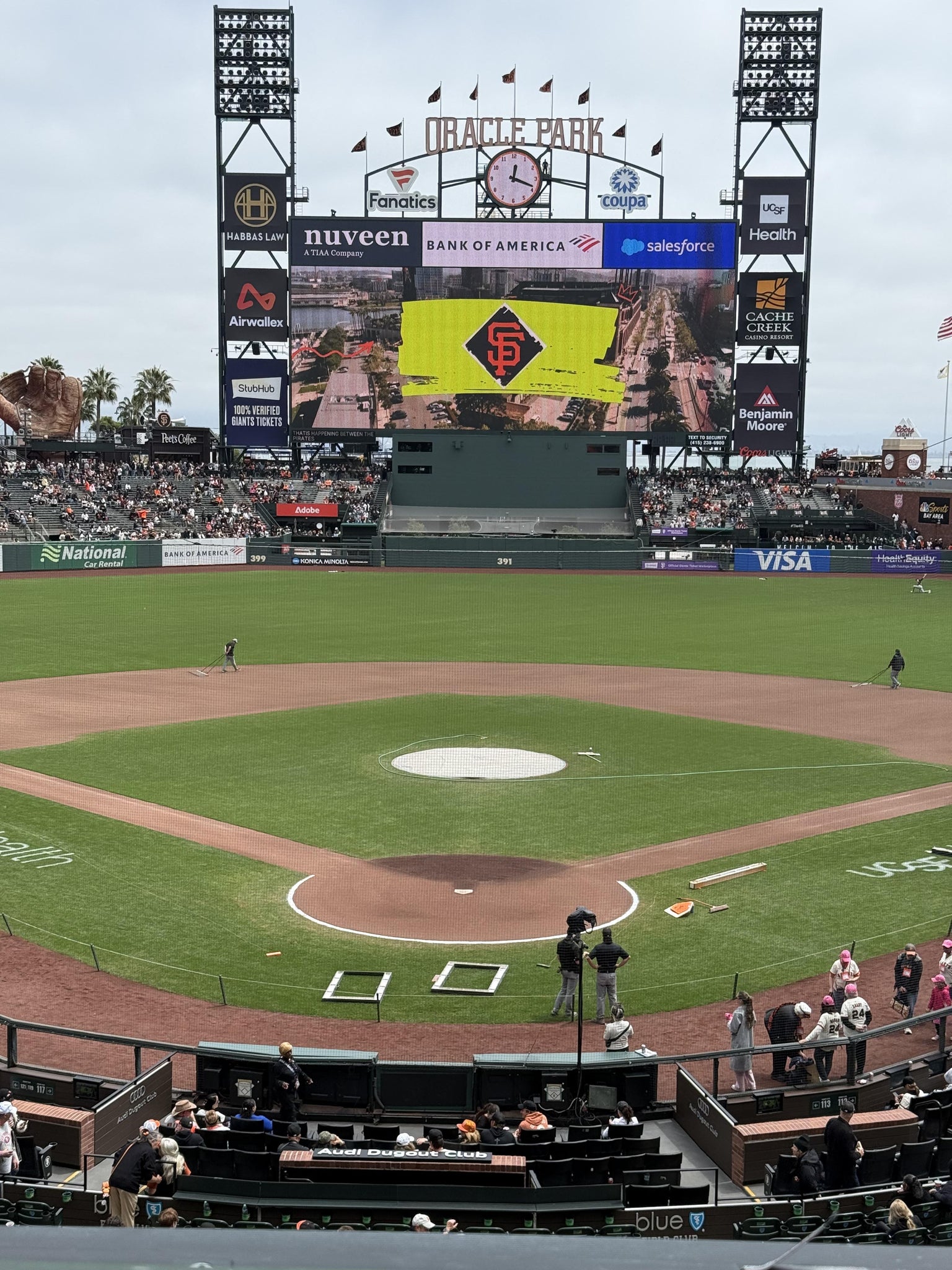 Real Fan View taken from Club Level 215 at Oracle Park by Alan K