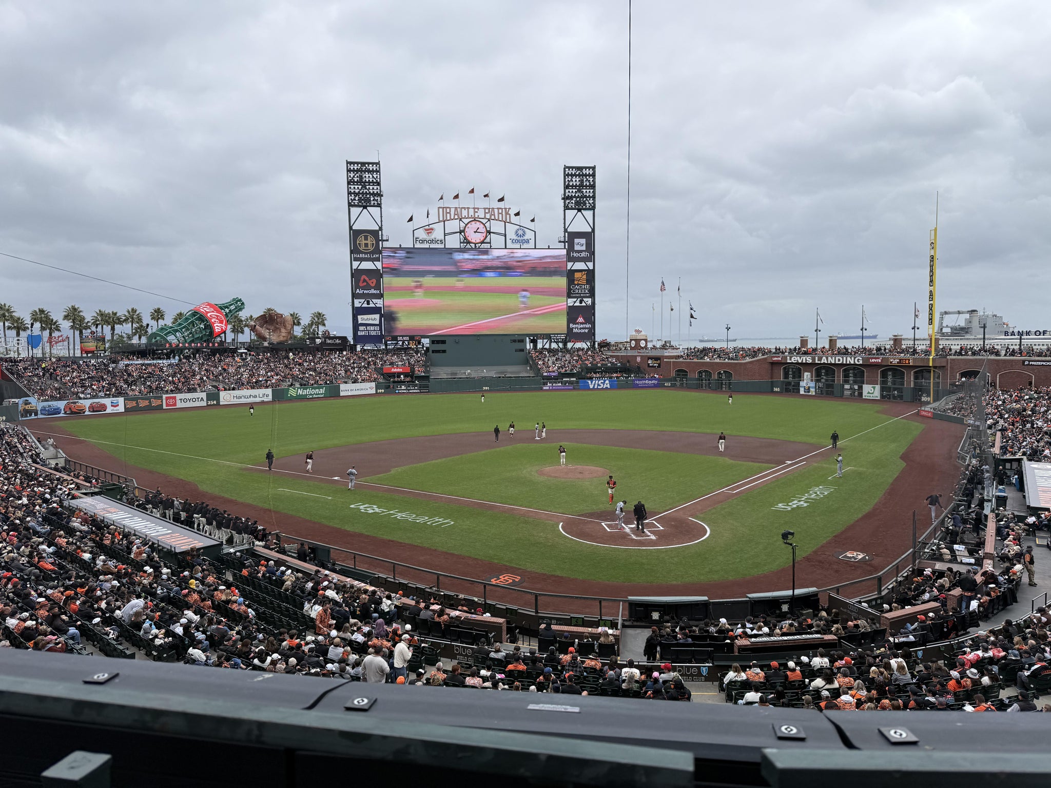 Real Fan View taken from Club Level 217 at Oracle Park by Alan K