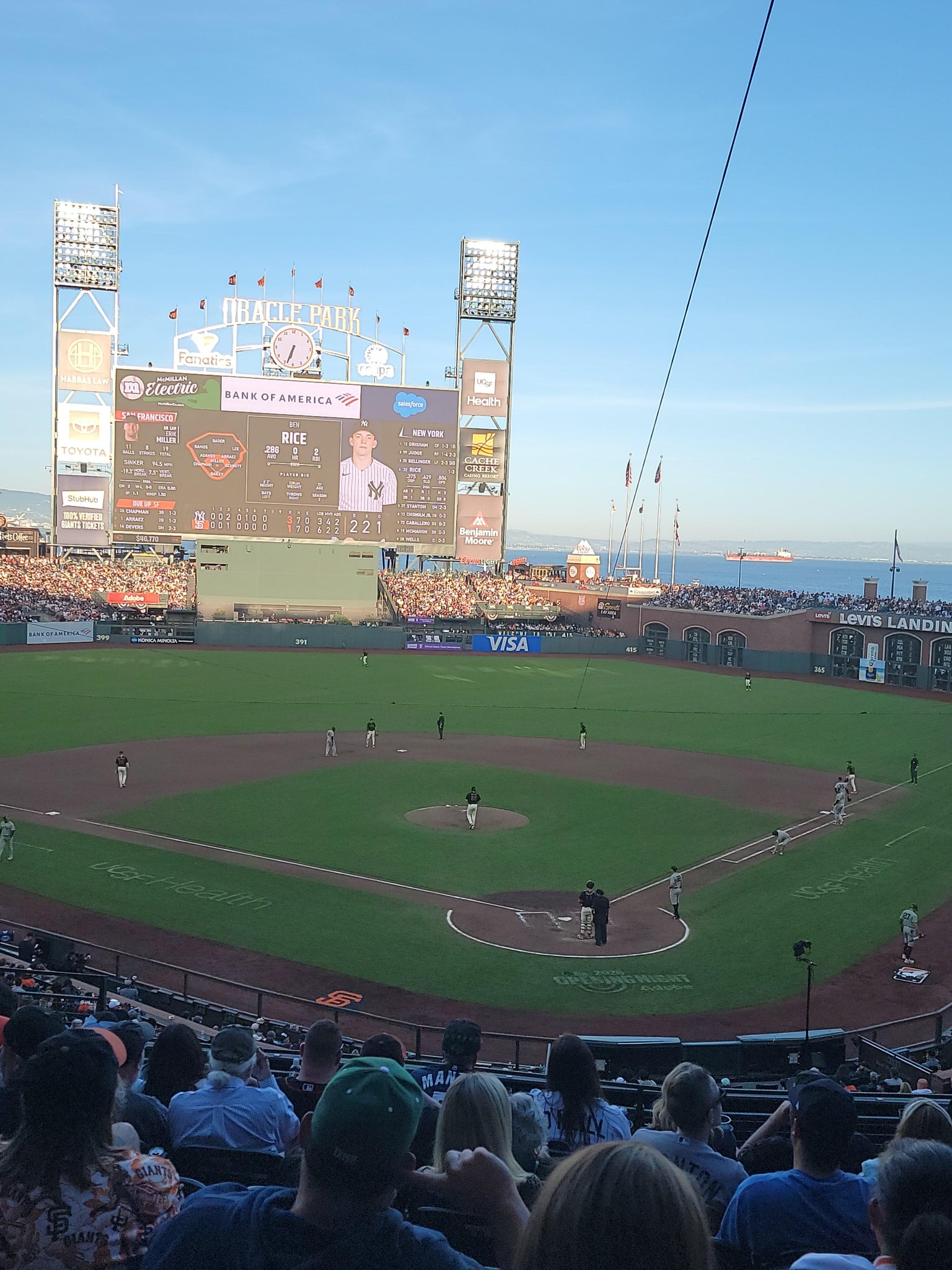Real Fan View taken from Club Level 217 at Oracle Park by Nicki I