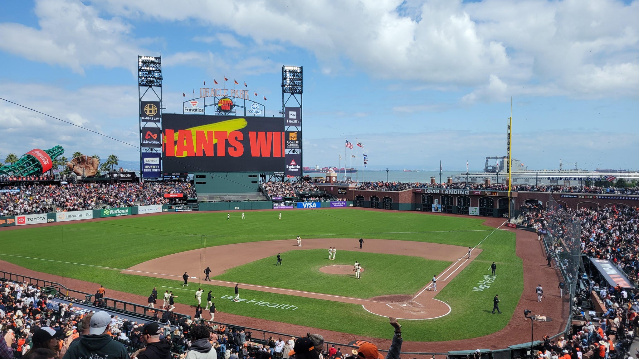 Real Fan View taken from Club Level 218 at Oracle Park by Lauren C