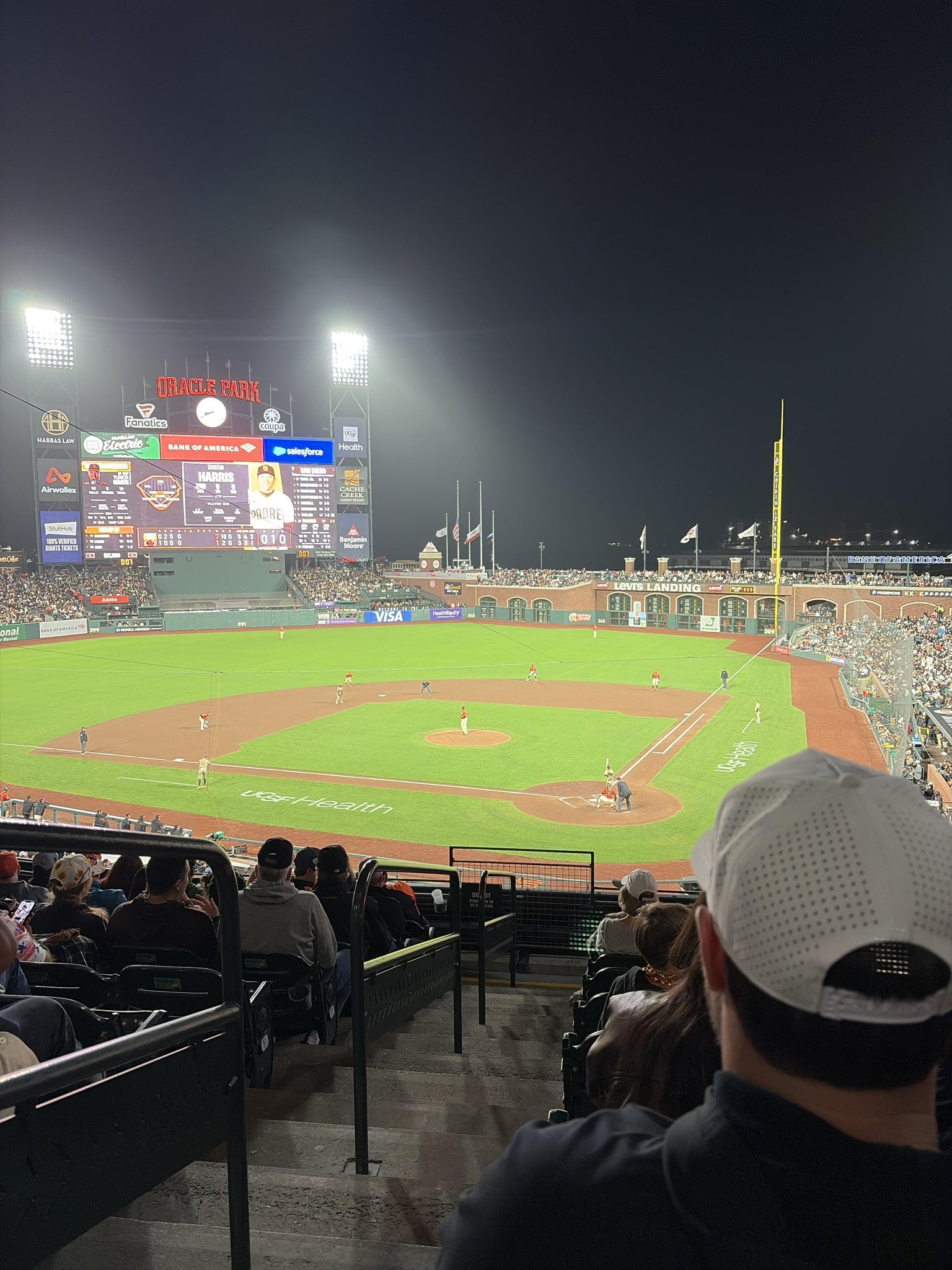 Real Fan View taken from Club Level 218 at Oracle Park by Lexi R