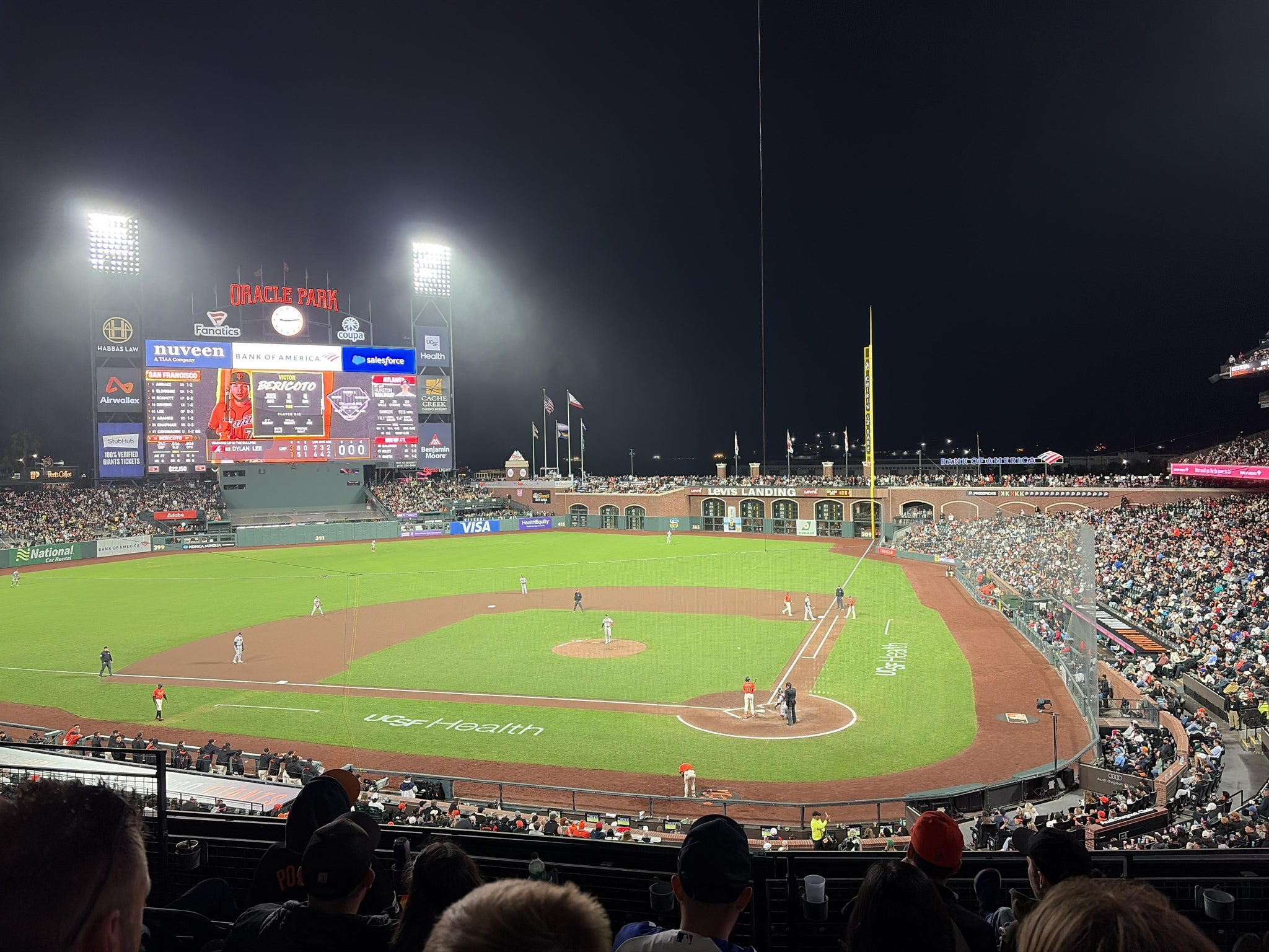 Vue réelle des fans prise de la Club Level 219 au site Oracle Park par Naseem G
