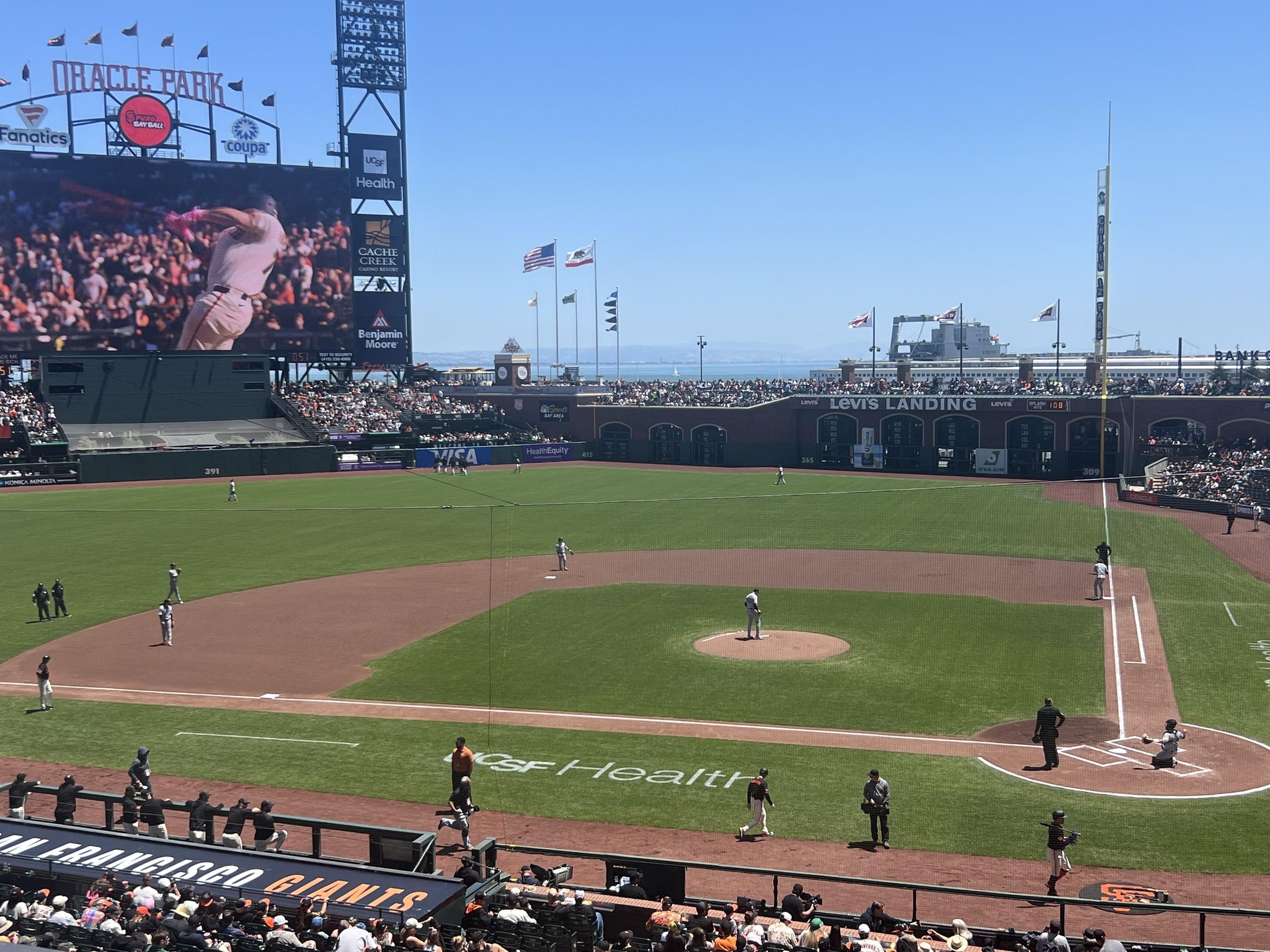 Real Fan View taken from Club Level 220 at Oracle Park by Mark T