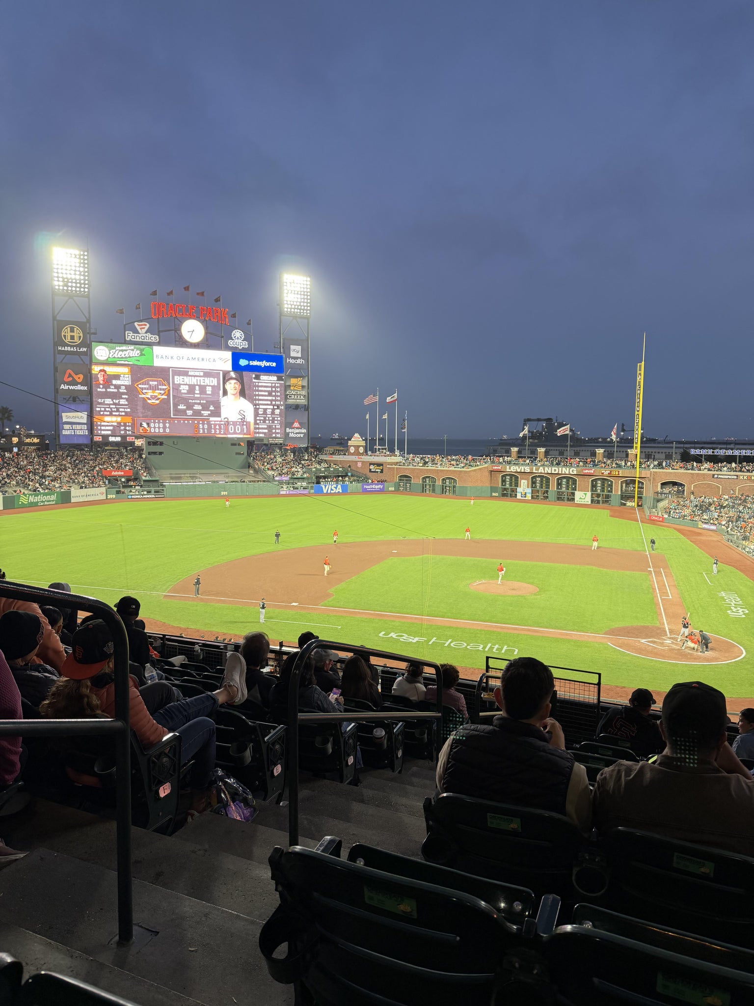 Real Fan View taken from Club Level 220 at Oracle Park by Gerardo A