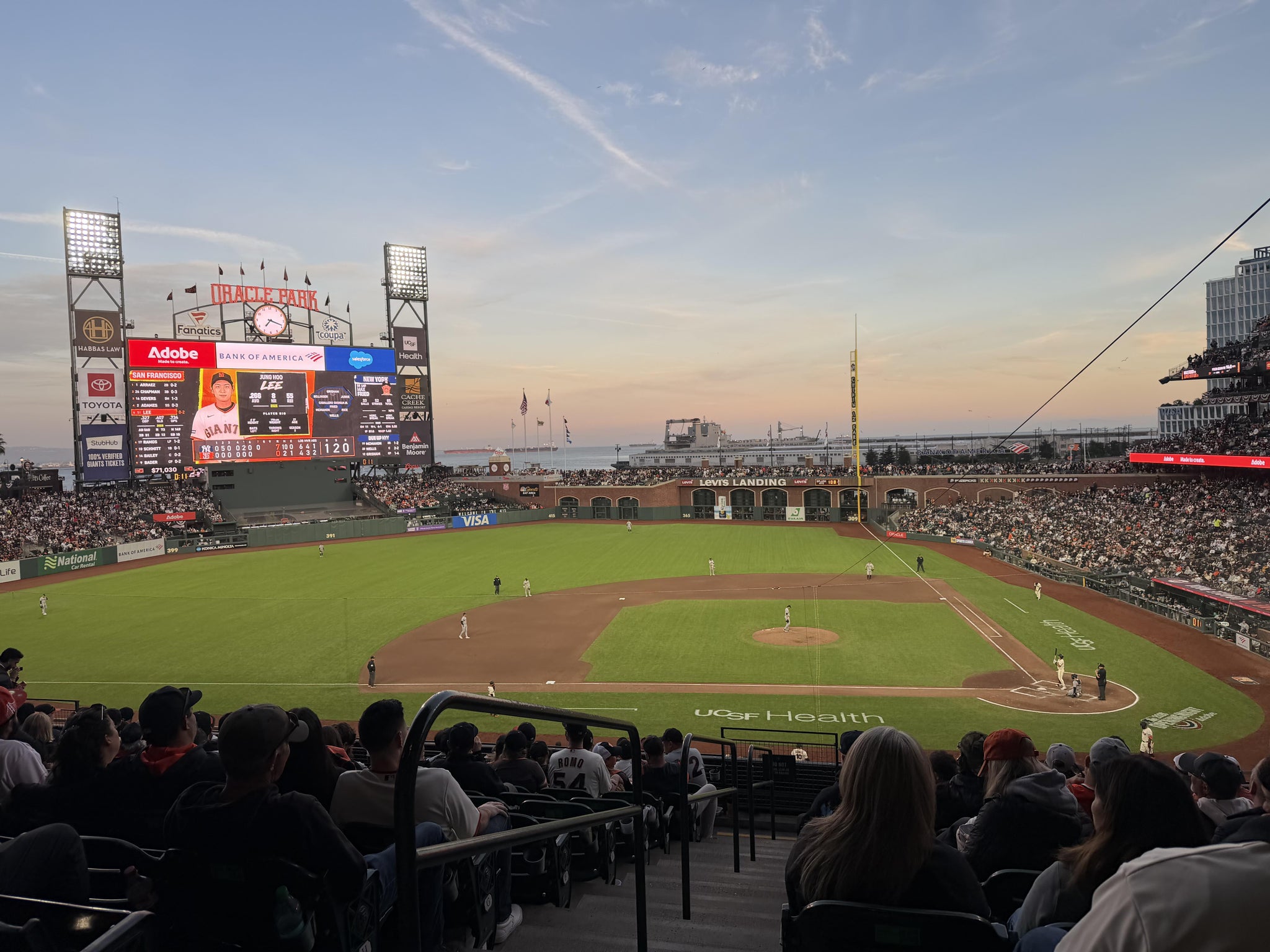 Real Fan View taken from Club Level 221 at Oracle Park by Vanessa G