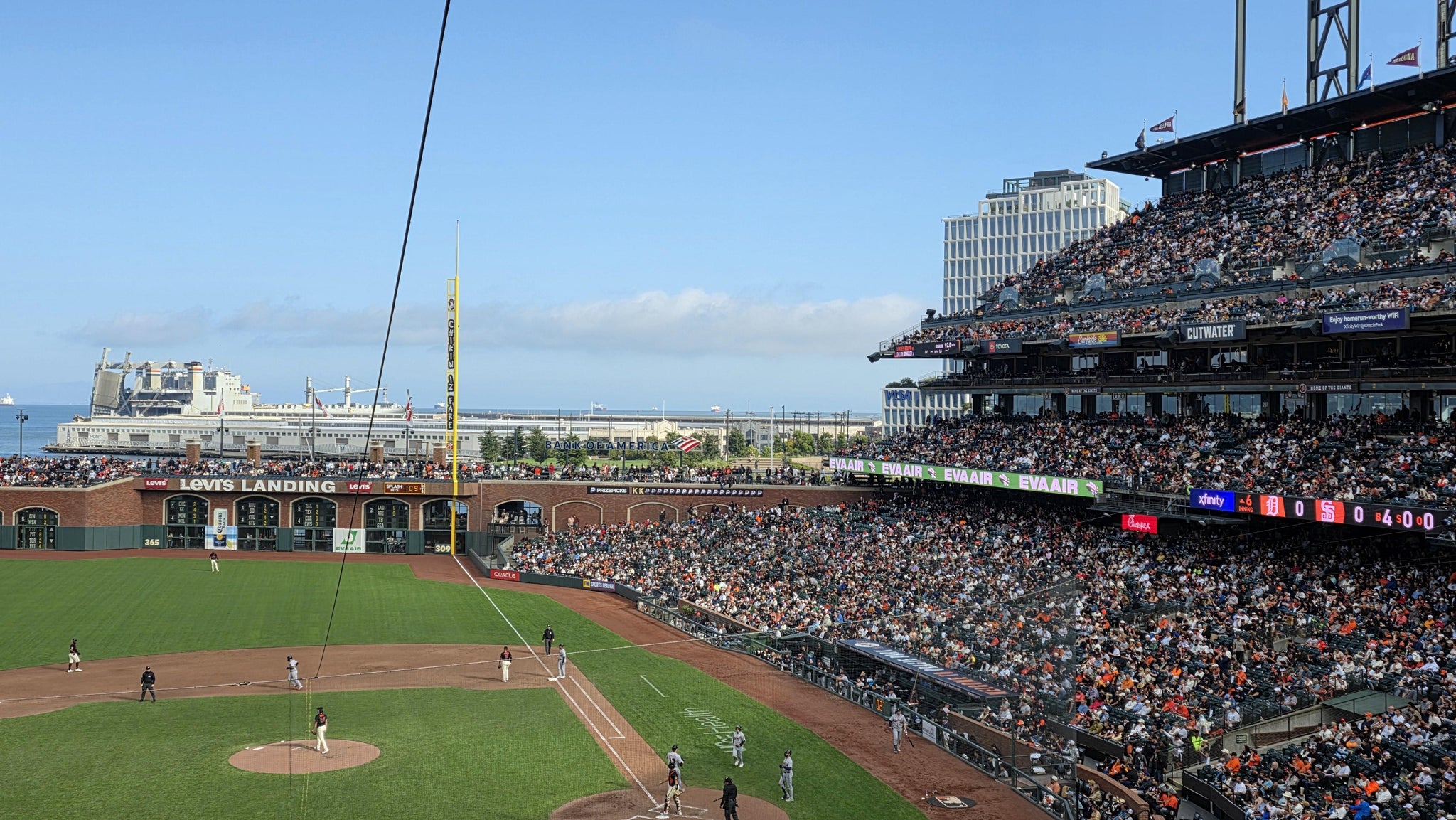 Real Fan View taken from Club Level 221 at Oracle Park by Bill w K