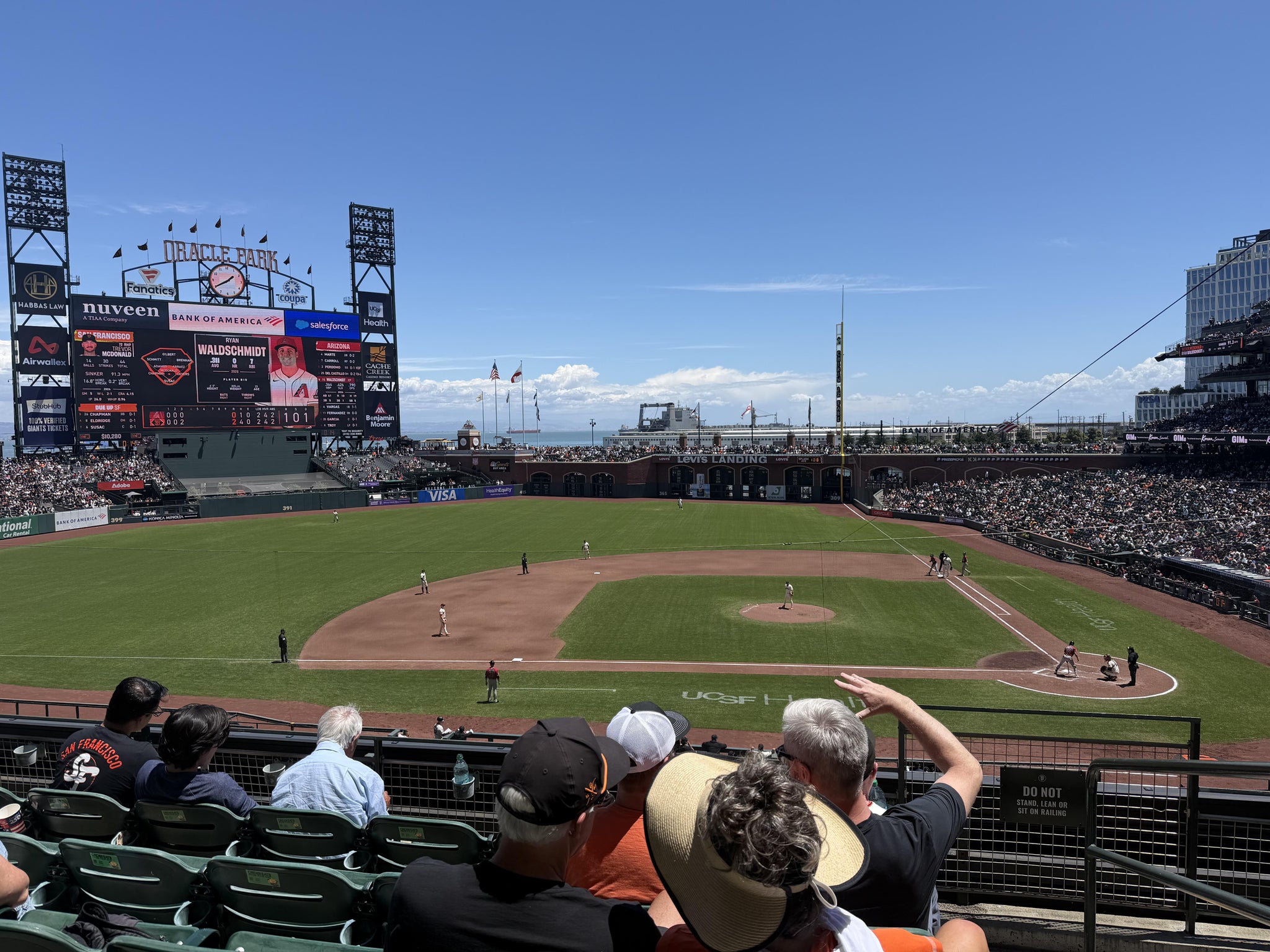Real Fan View taken from Club Level 222 at Oracle Park by Jyl G
