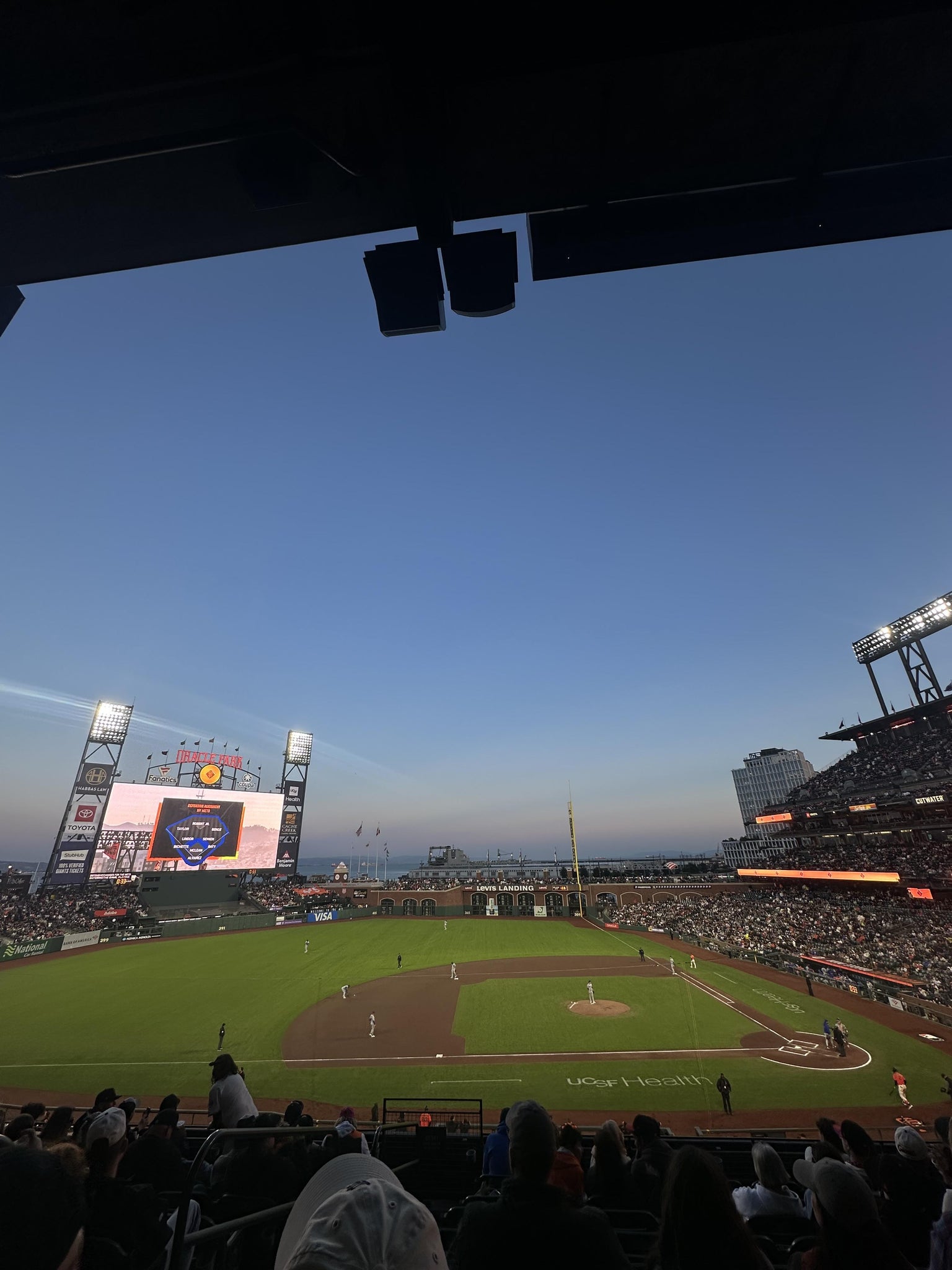 Real Fan View taken from Club Level 222 at Oracle Park by Juliana R