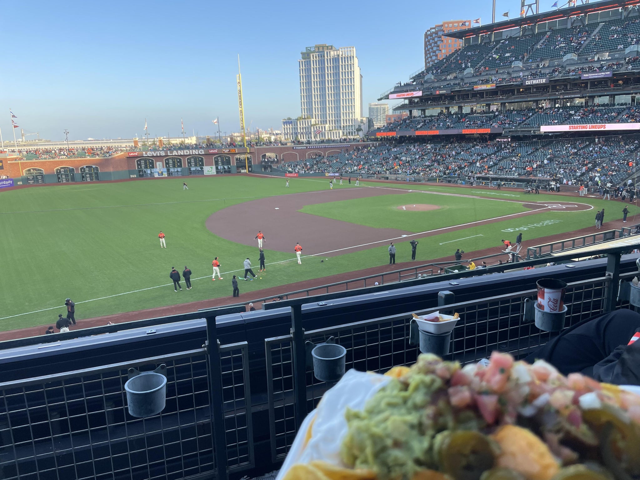 Real Fan View taken from Club Level 227 at Oracle Park by Erin L