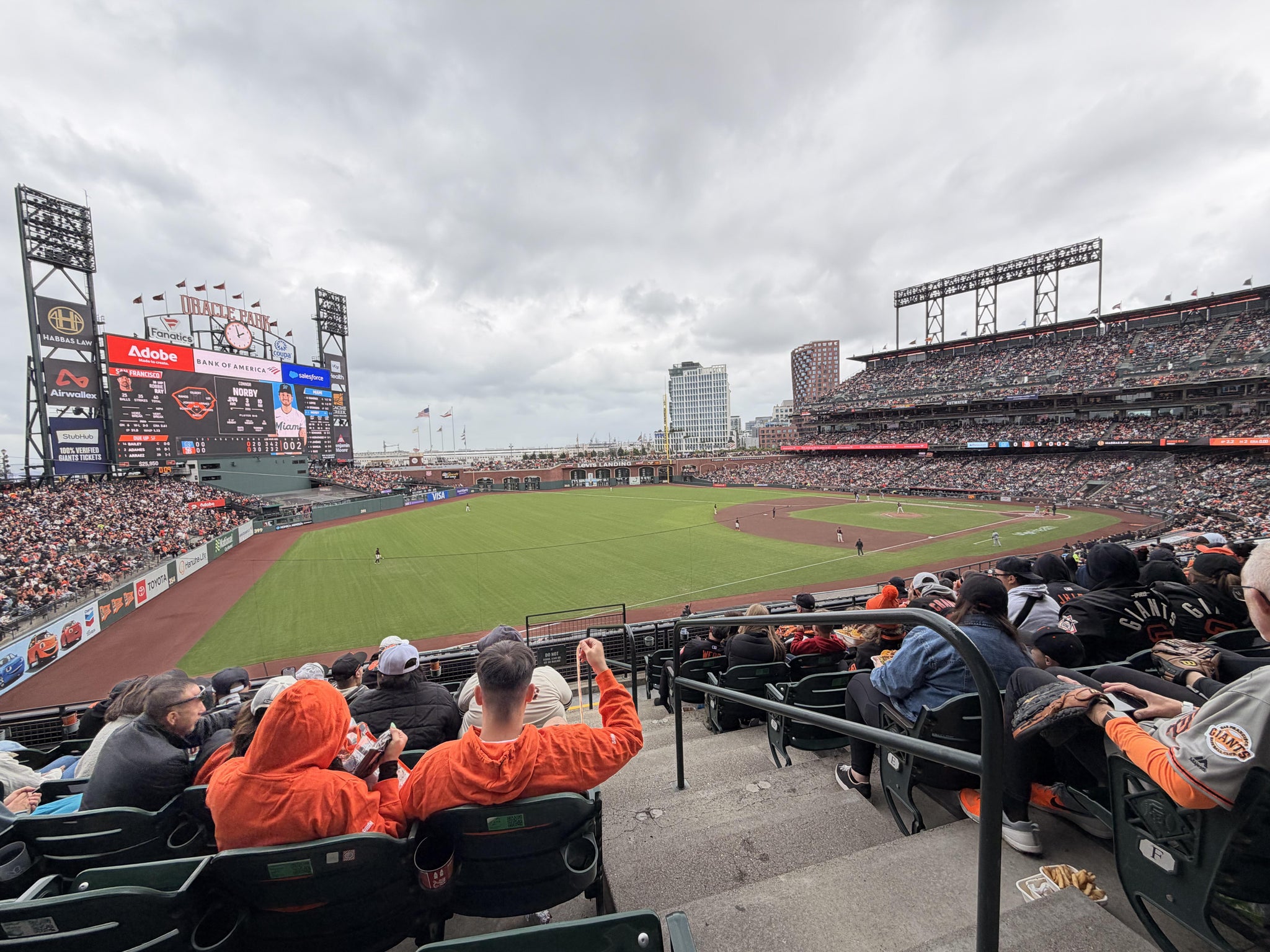 Real Fan View taken from Club Level 230 at Oracle Park by Ed H