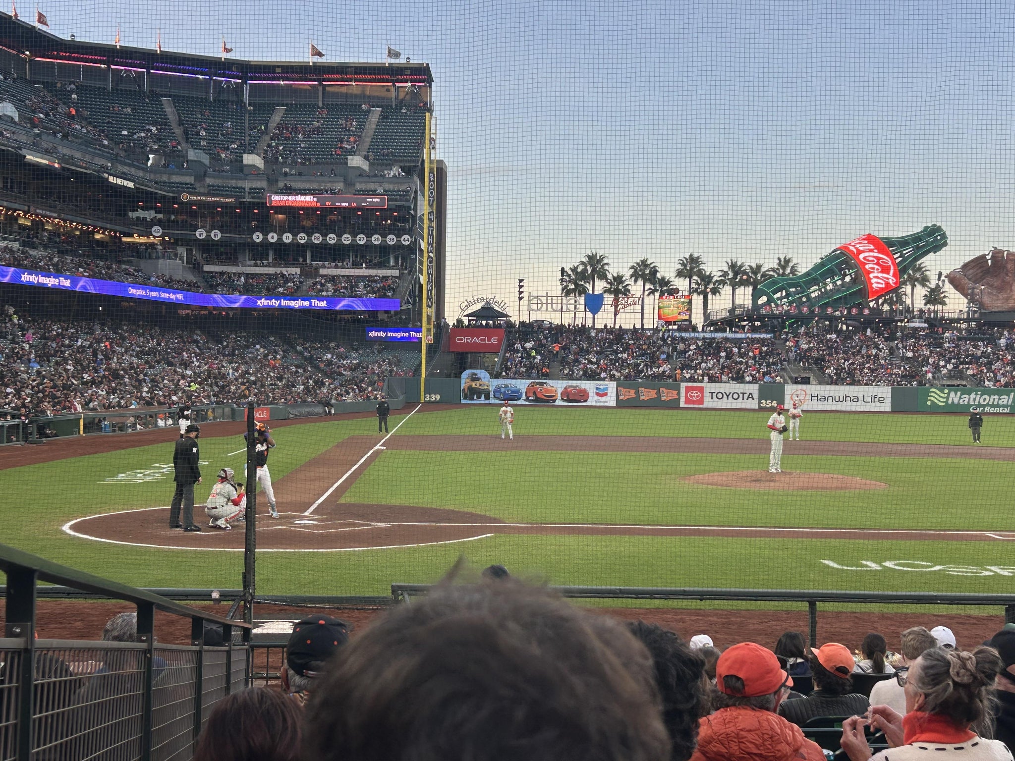 Real Fan View taken from Field Club 110 at Oracle Park by Dewey W