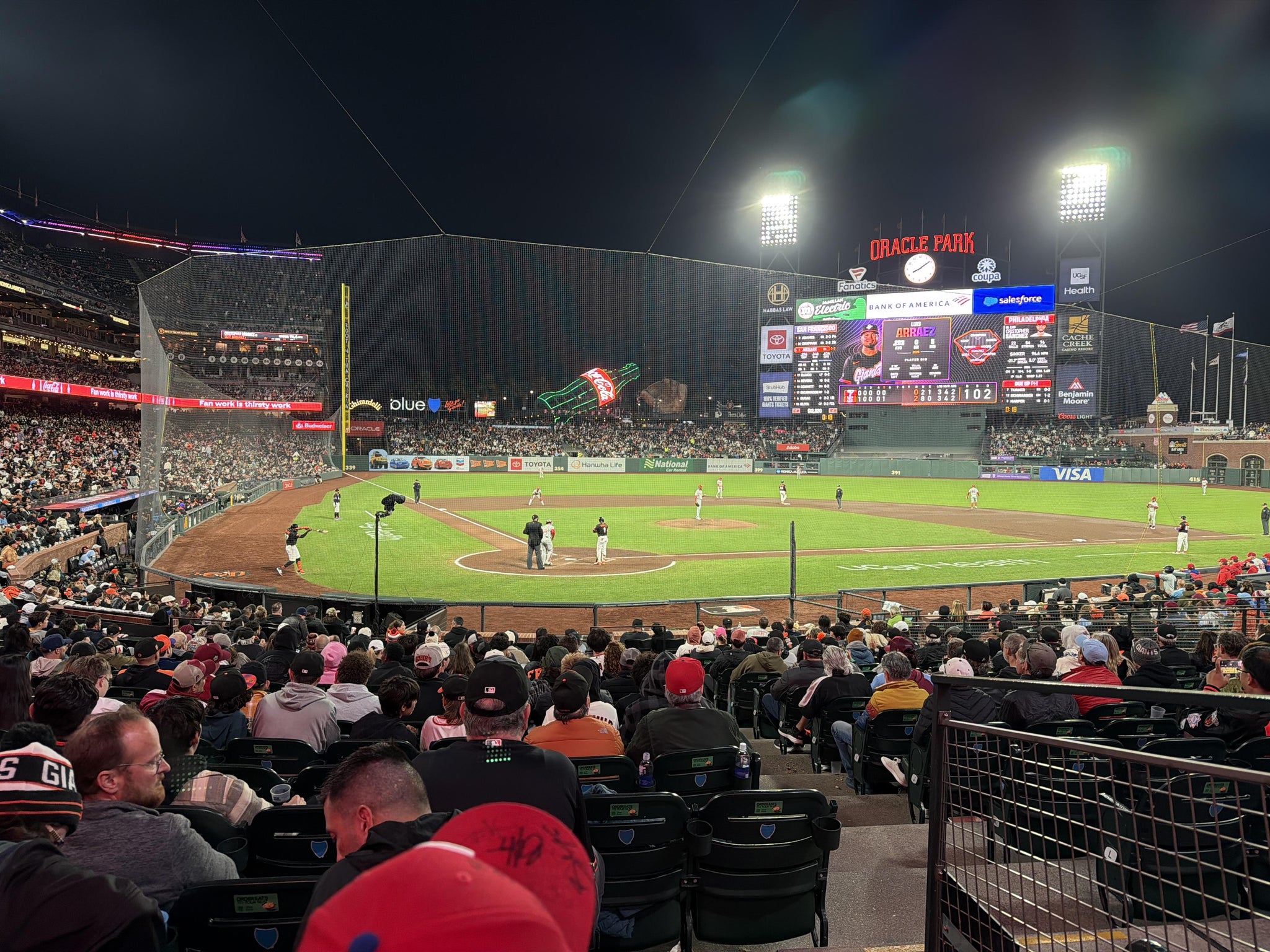 Real Fan View taken from Field Club 113 at Oracle Park by Daniel C