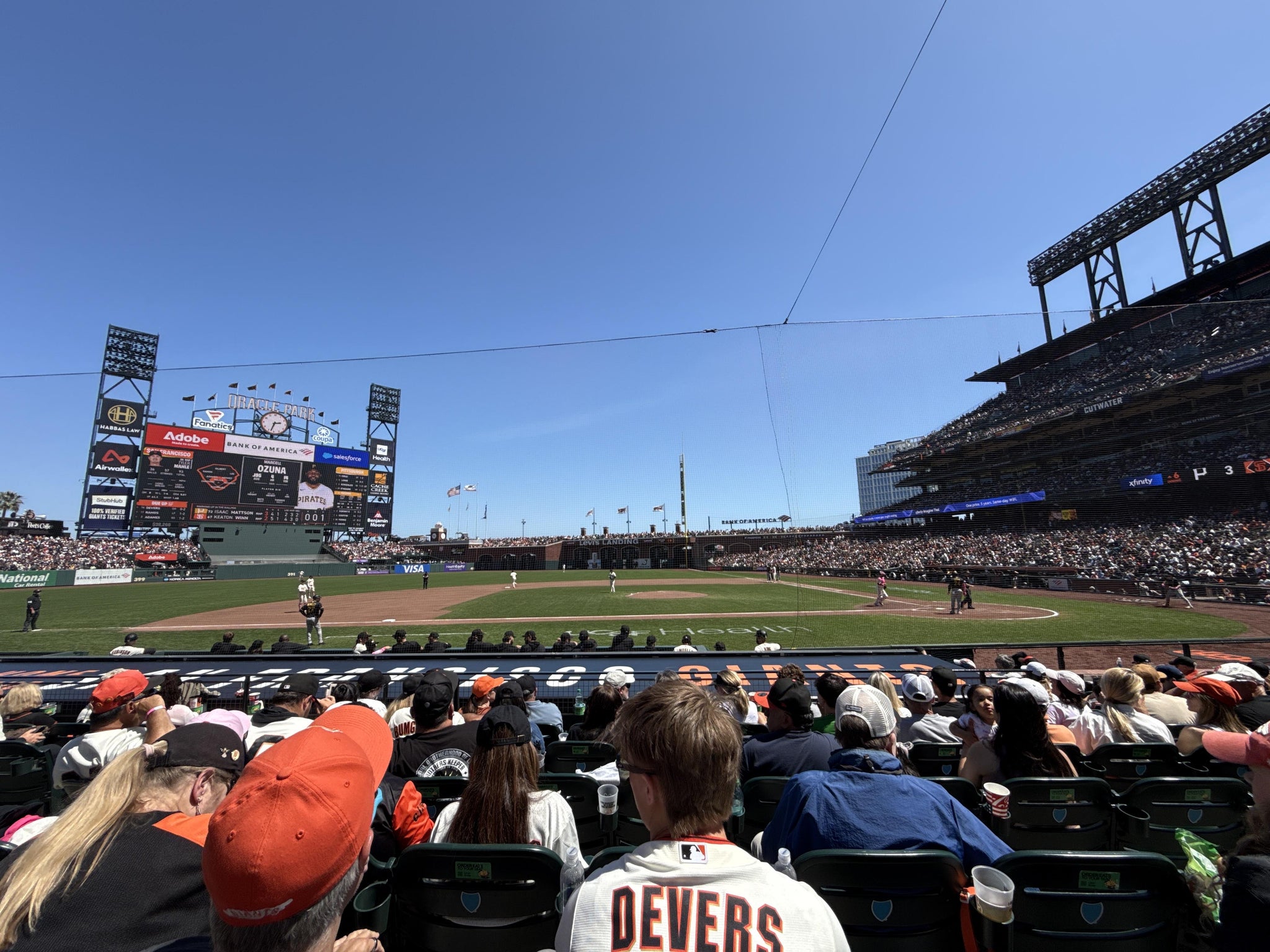 Real Fan View taken from Field Club 122 at Oracle Park by Eric K