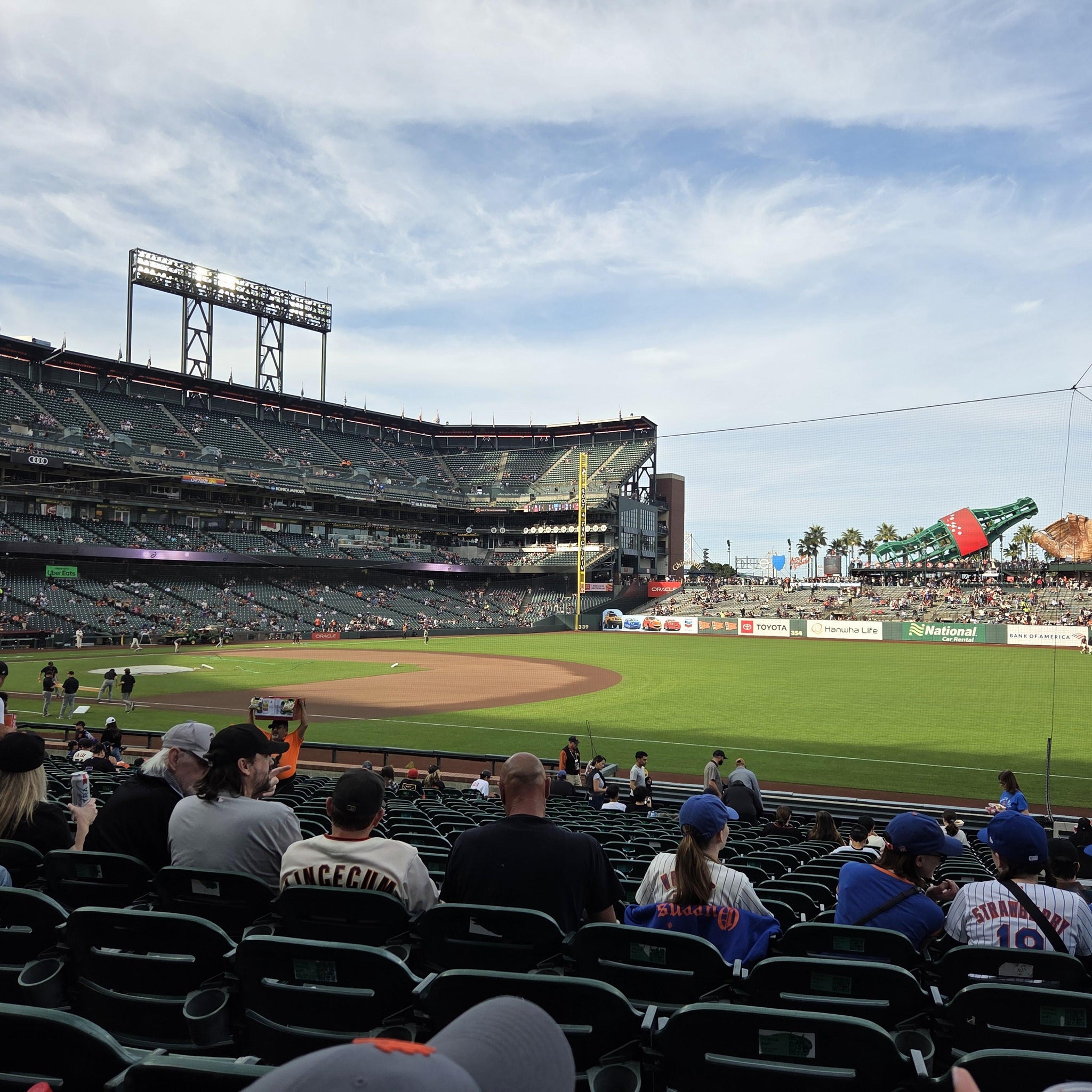 Real Fan View taken from Lower Box 104 at Oracle Park by Lisa M