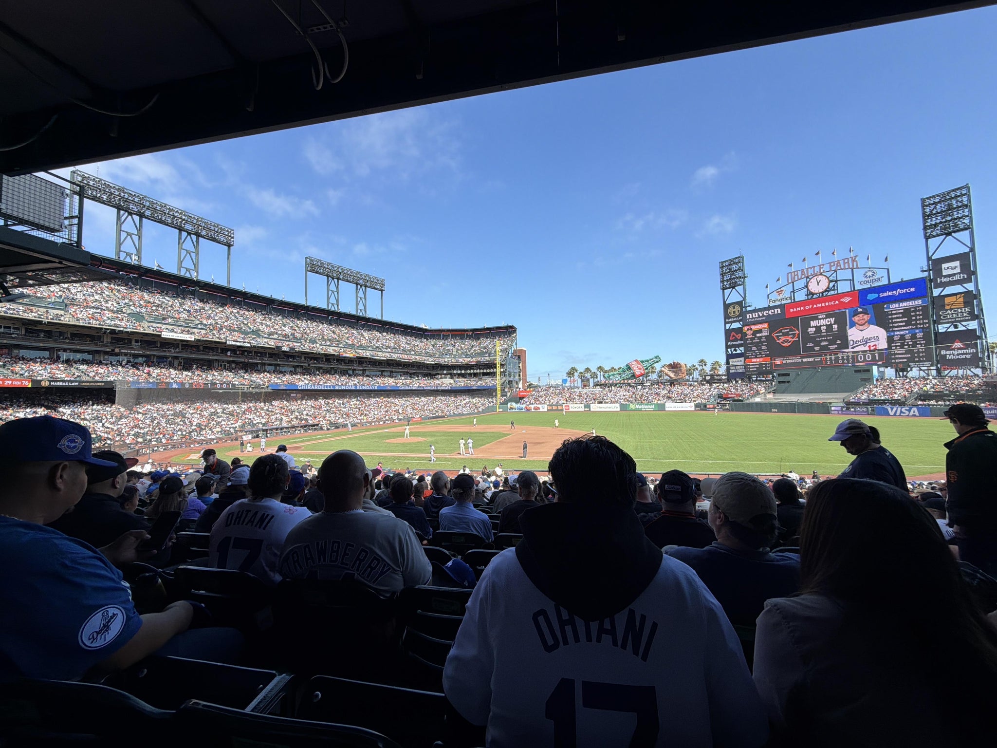Real Fan View taken from Lower Box 106 at Oracle Park by Jeremy F