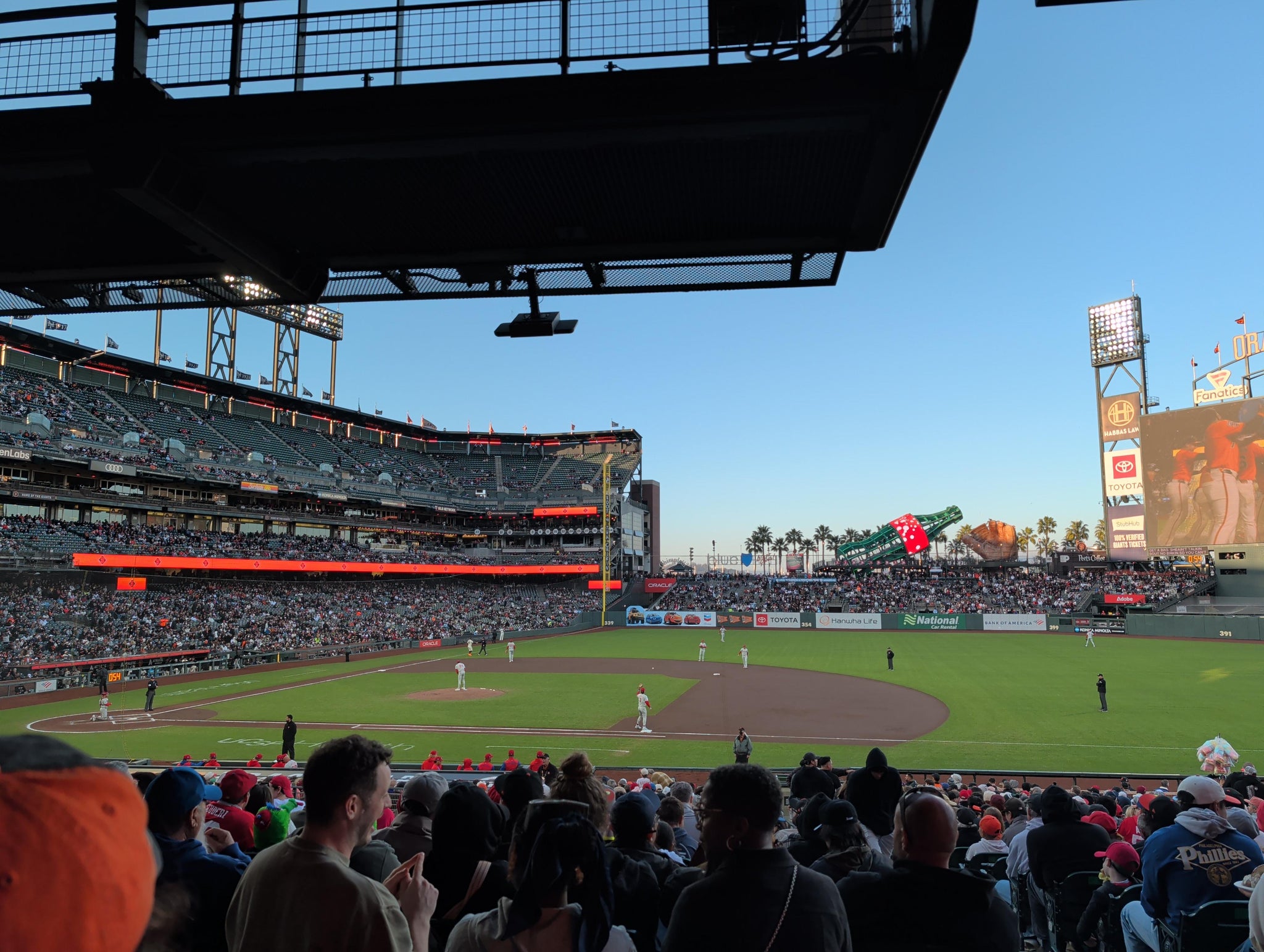 Real Fan View taken from Lower Box 107 at Oracle Park by Katherine O