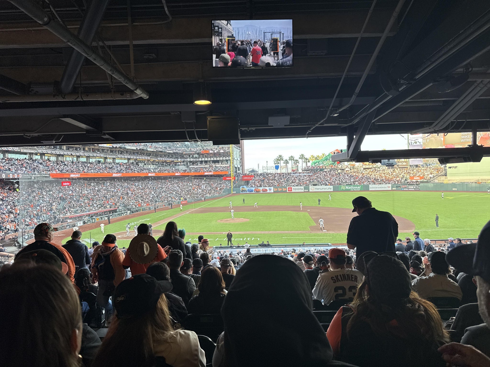 Real Fan View taken from Lower Box 108 at Oracle Park by Ashley T