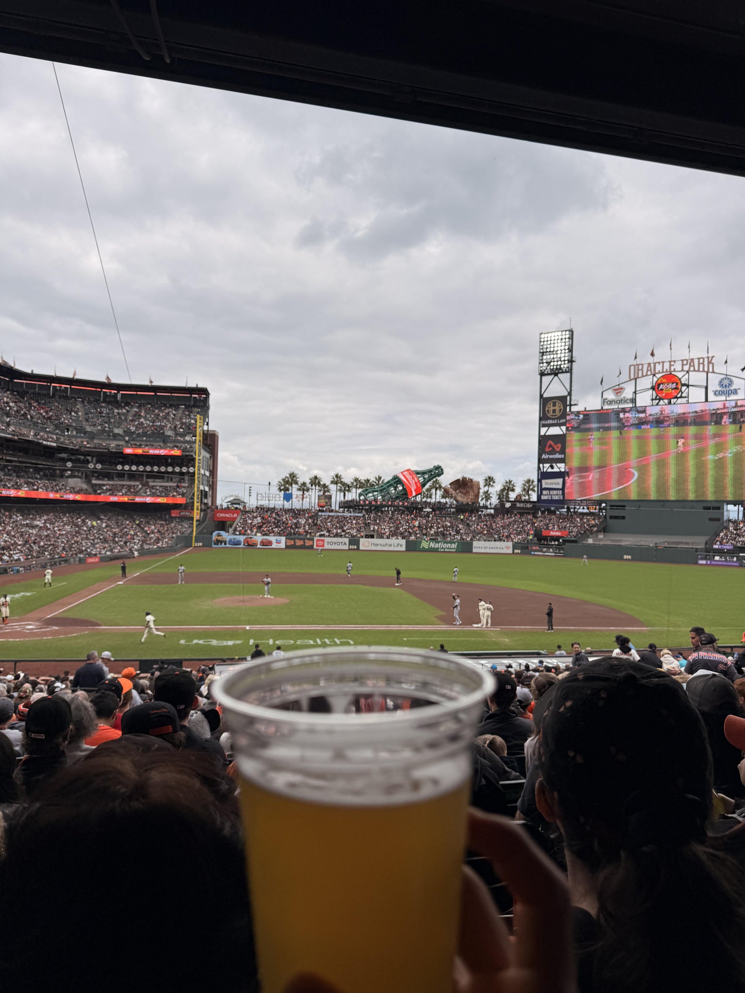 Real Fan View taken from Lower Box 109 at Oracle Park by Steve O