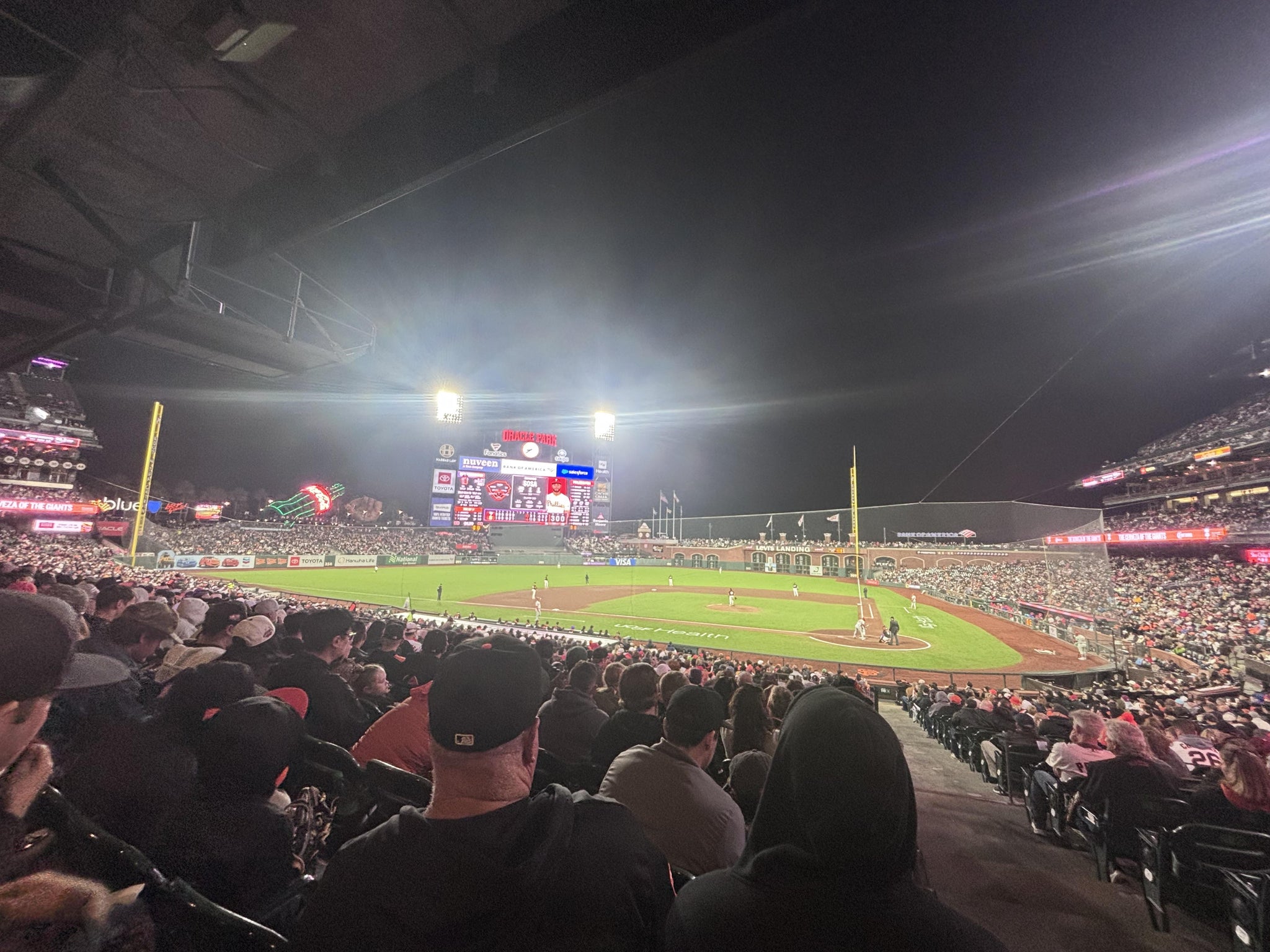 Real Fan View taken from Lower Box 121 at Oracle Park by Patrick H